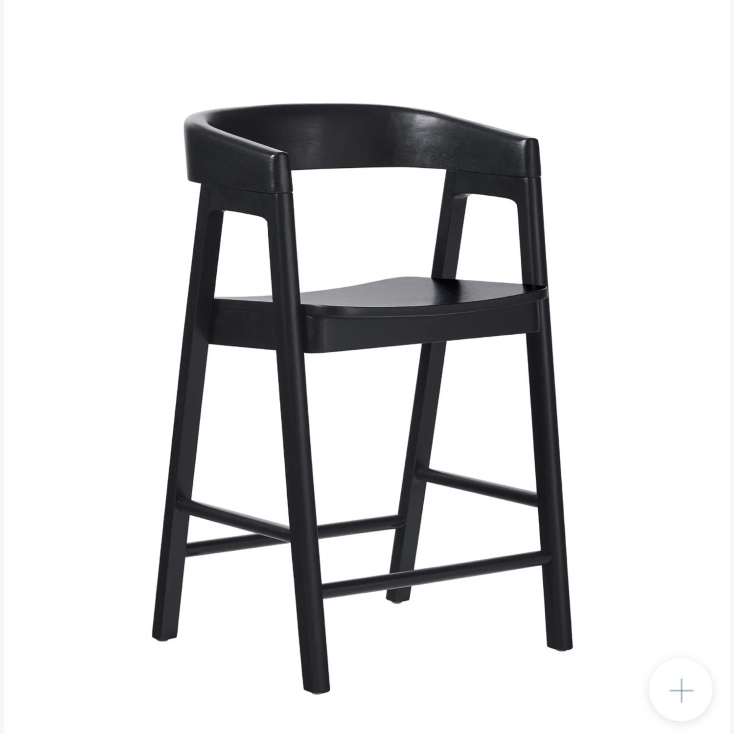 Set of 3 Counter Height Bar Stools Black - image-5