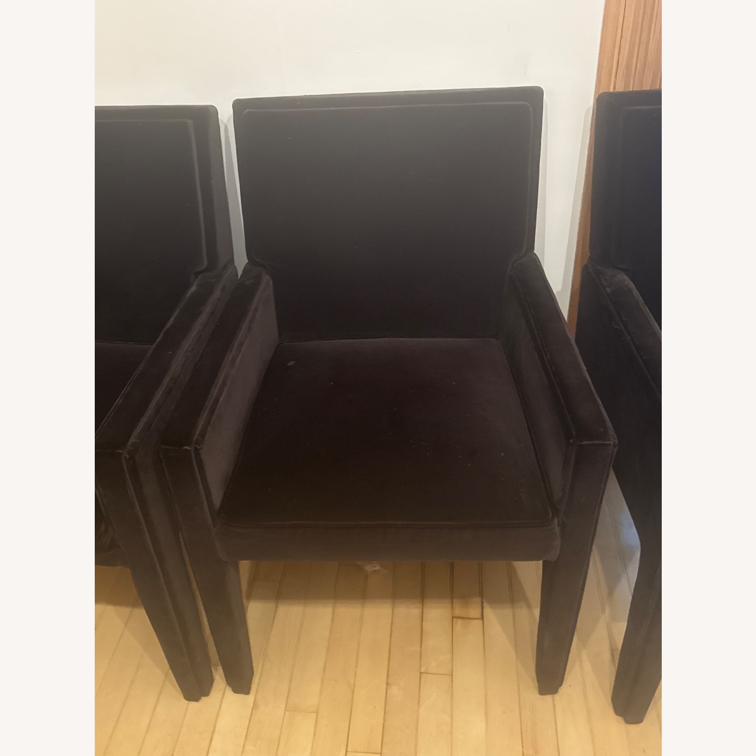 CB2 Torrey Mink Brown Upholstered Dining Armchair - image-5