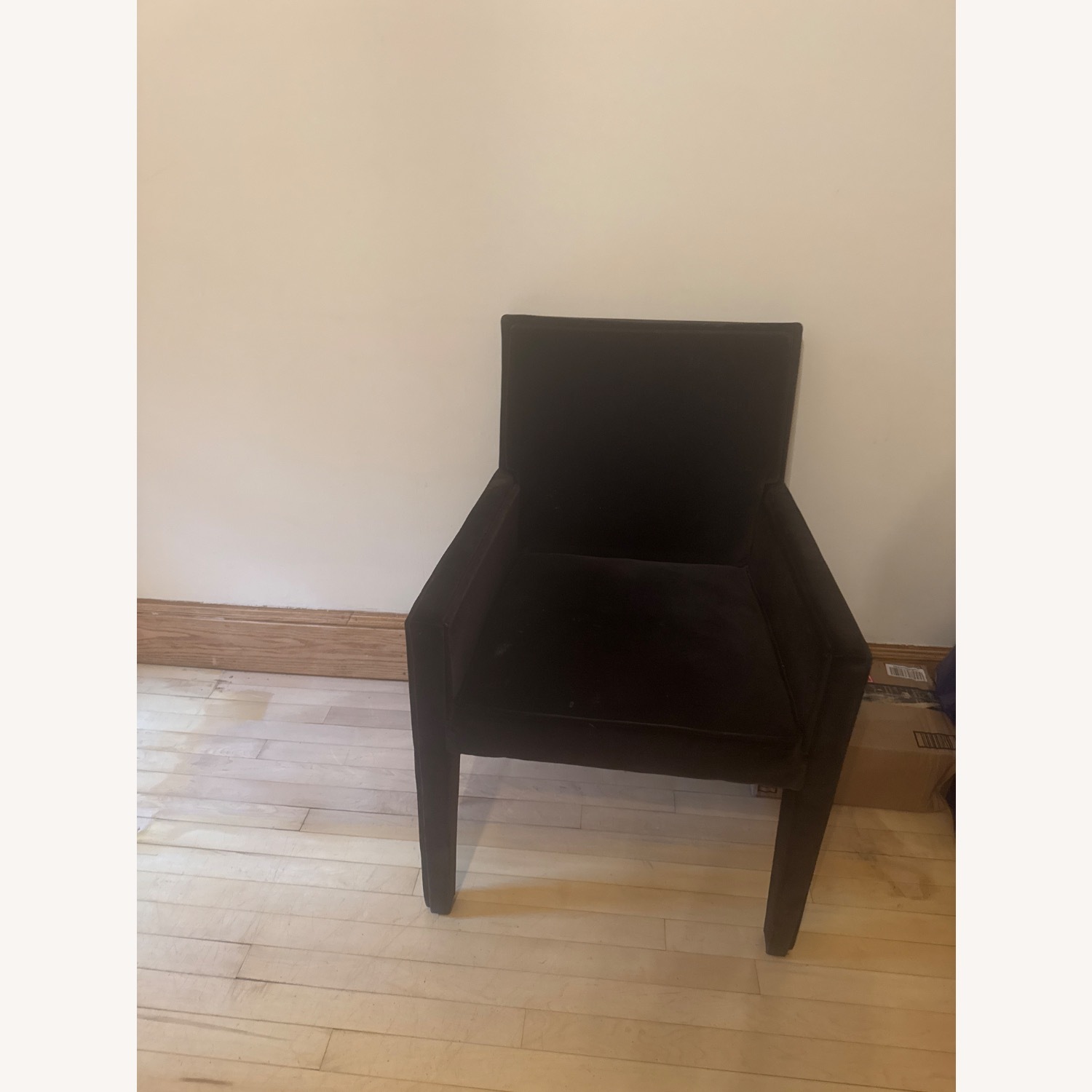 CB2 Torrey Mink Brown Upholstered Dining Armchair - image-7