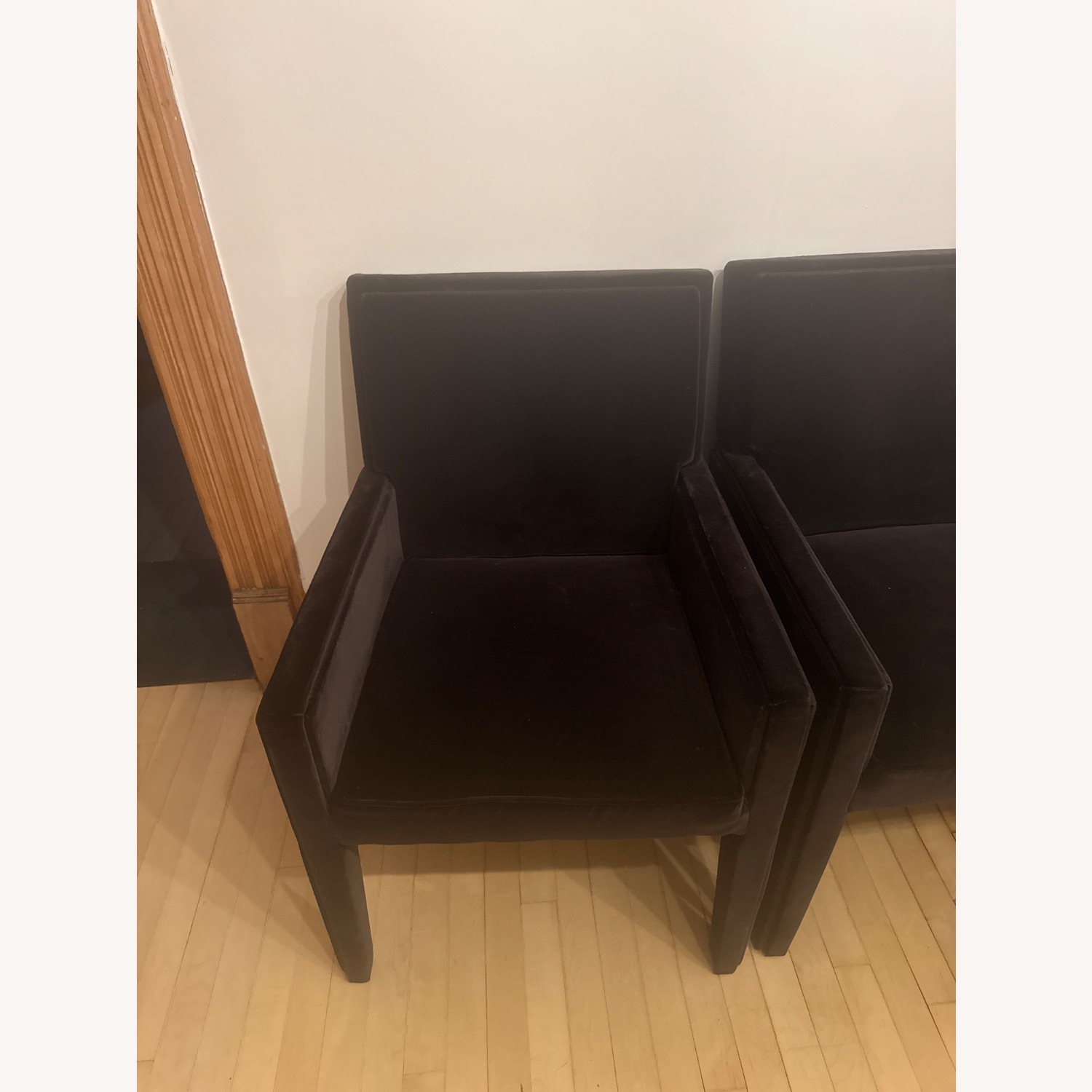 CB2 Torrey Mink Brown Upholstered Dining Armchair - image-6