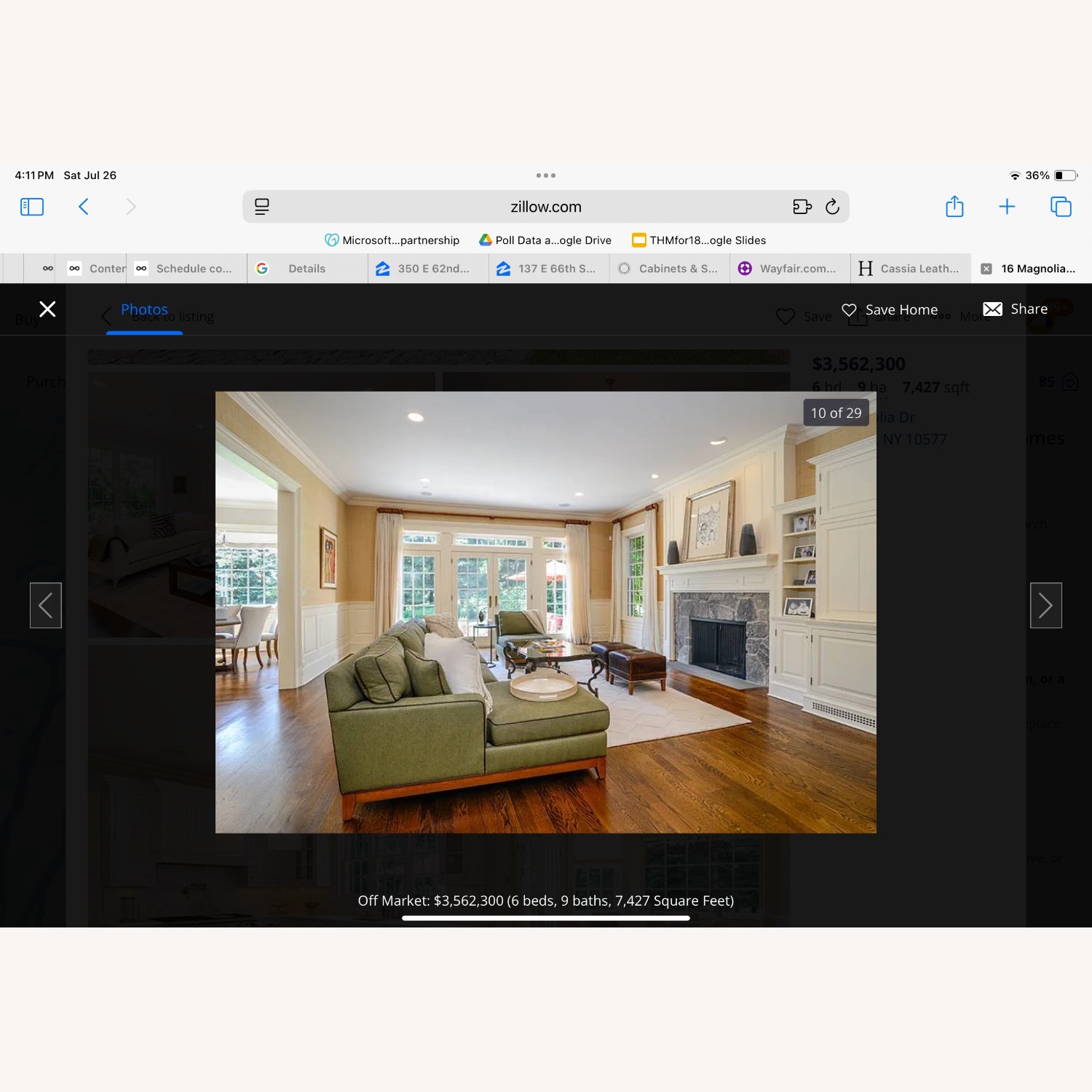 Ethan Allen Sectional W Leather Piping - image-4