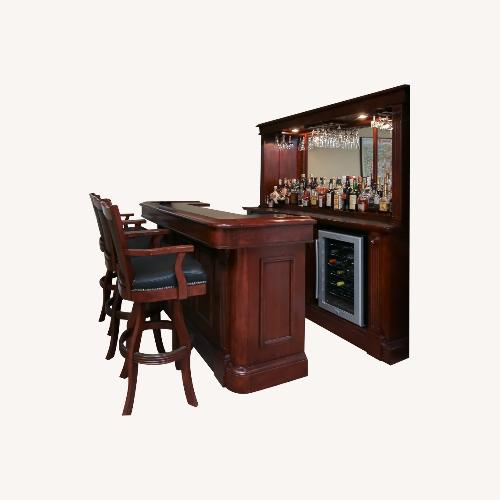 Used Classic Bar Set with Wine Cooler for sale on AptDeco