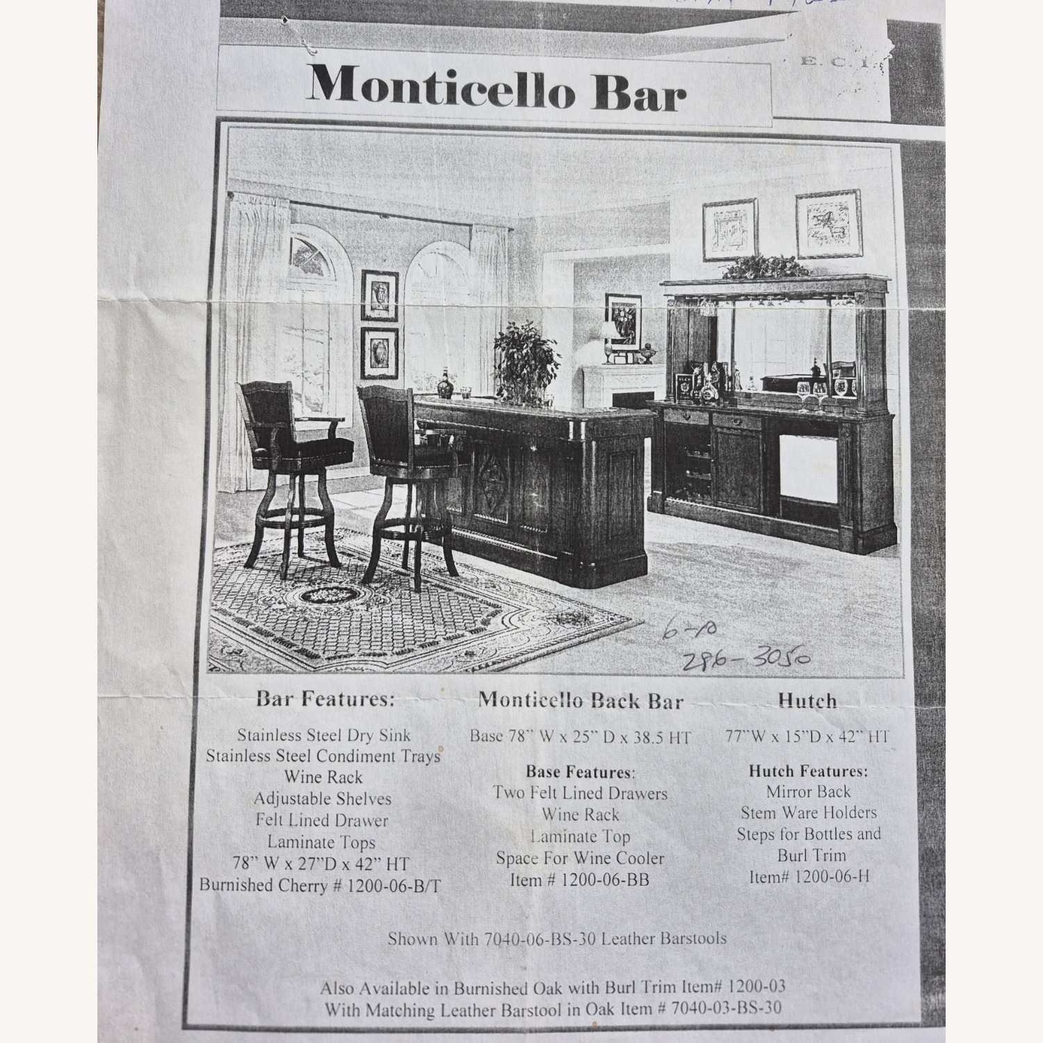 Classic Bar Set with Wine Cooler - image-2