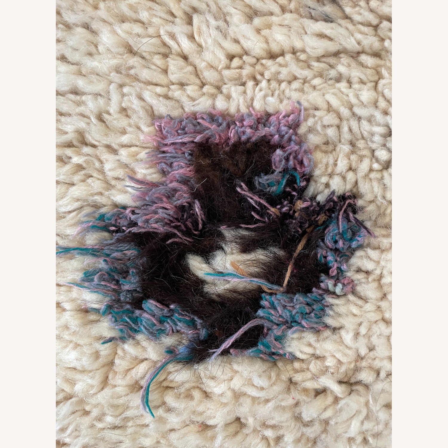 Vintage Moroccan Soft Wool Rug - image-2