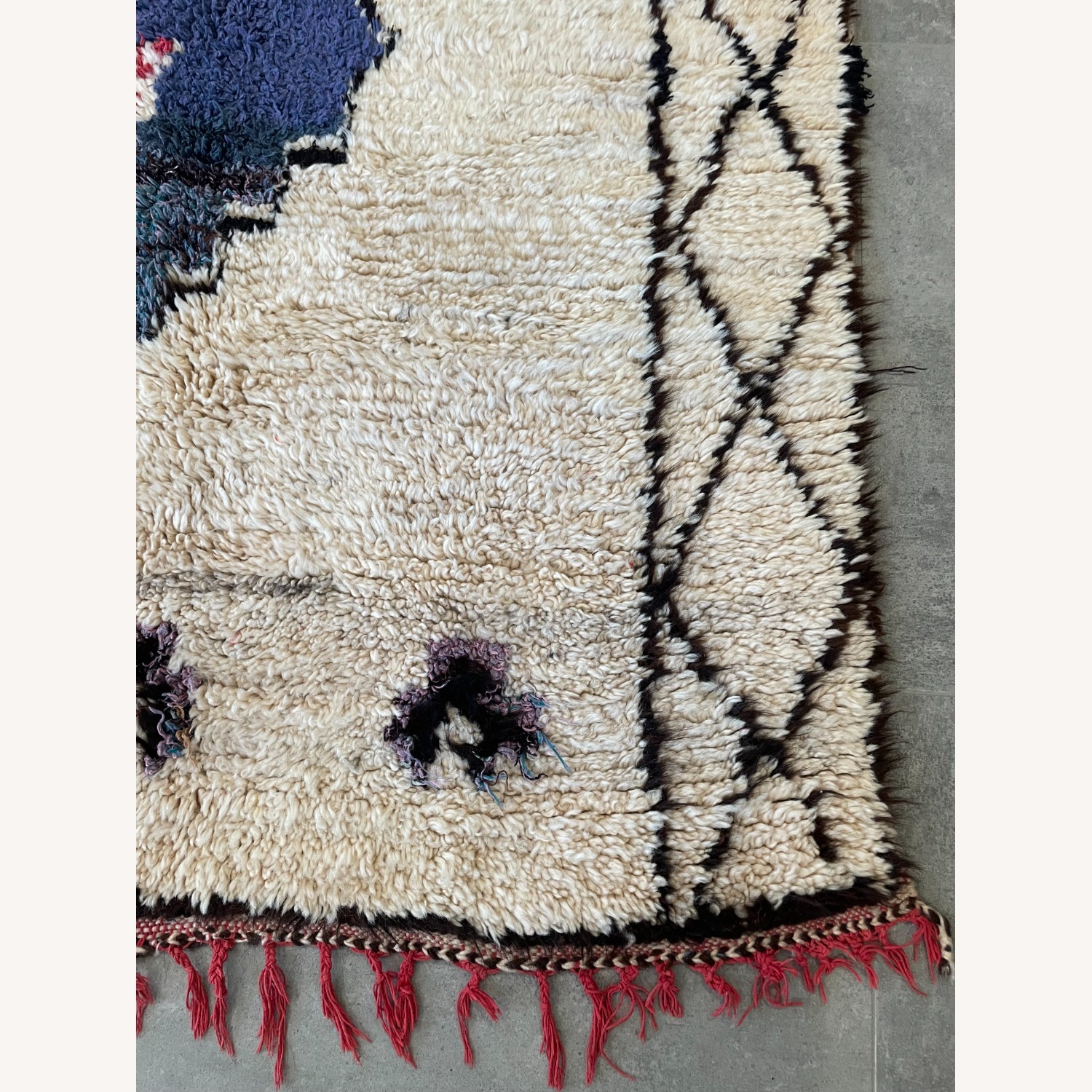 Vintage Moroccan Soft Wool Rug - image-3