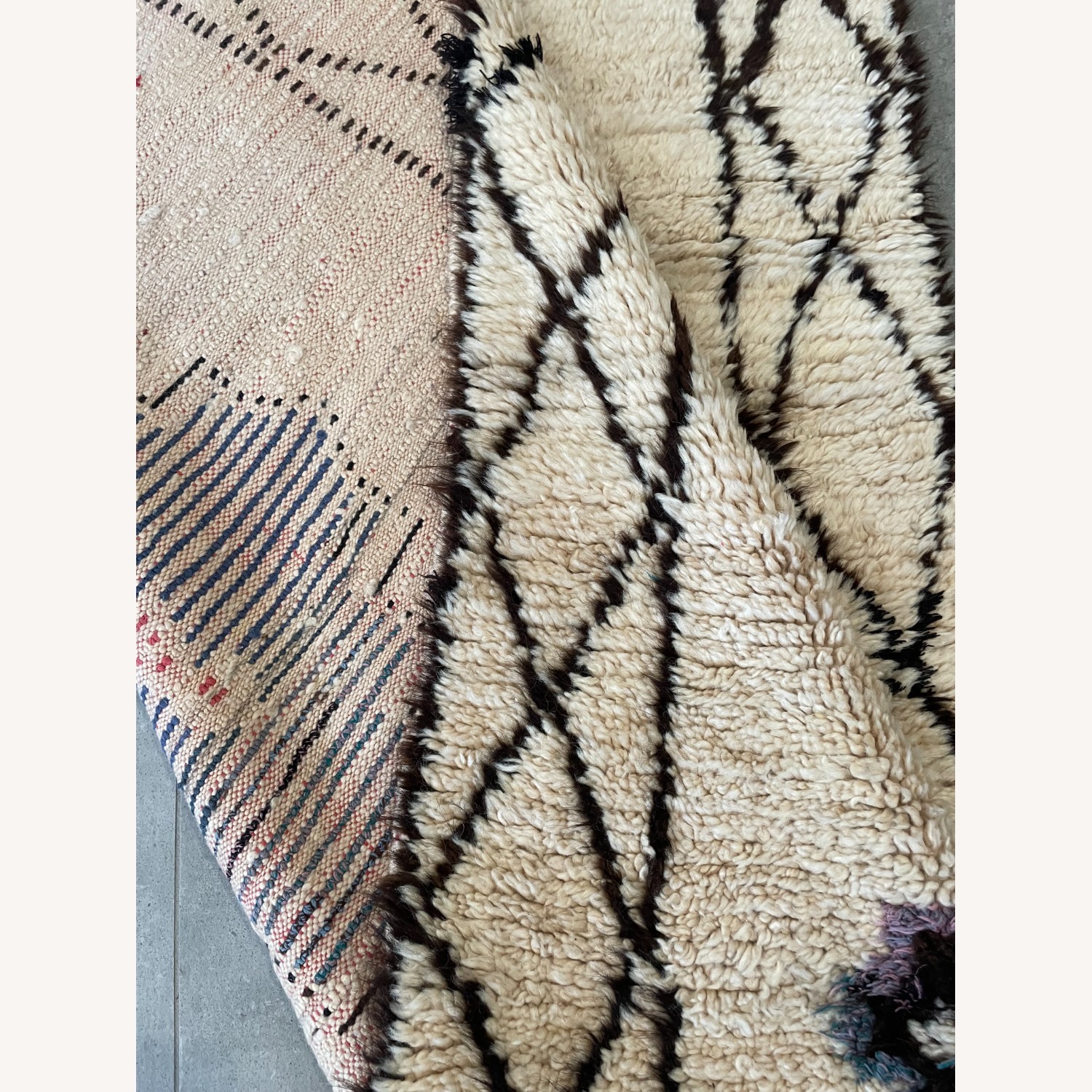 Vintage Moroccan Soft Wool Rug - image-4