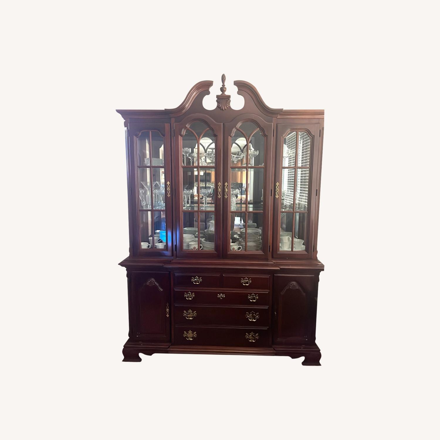 Dark Wood China Cabinet - image-7