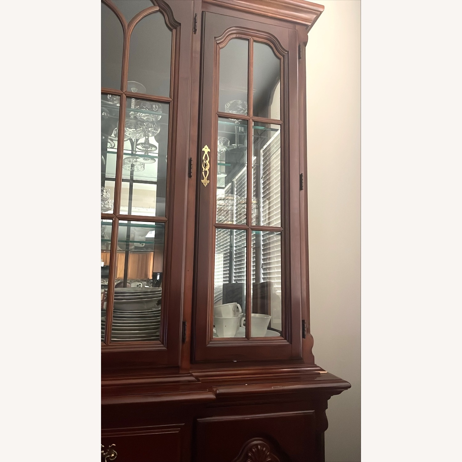 Dark Wood China Cabinet - image-3