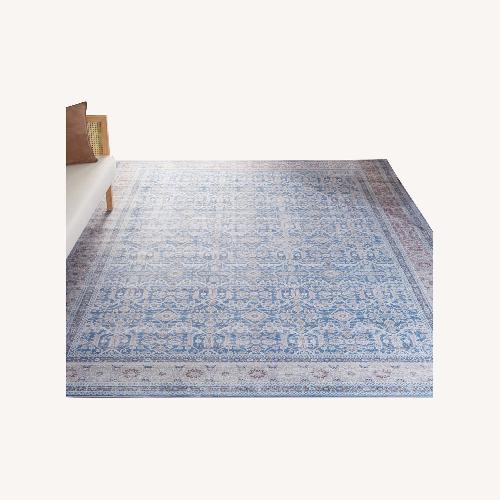 Used Wayfair Blue Floral Rug for sale on AptDeco