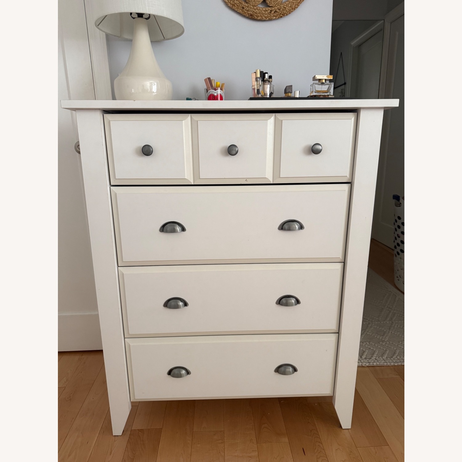 Wayfair Charlton Home White Dresser with Pewter Hardware - image-1