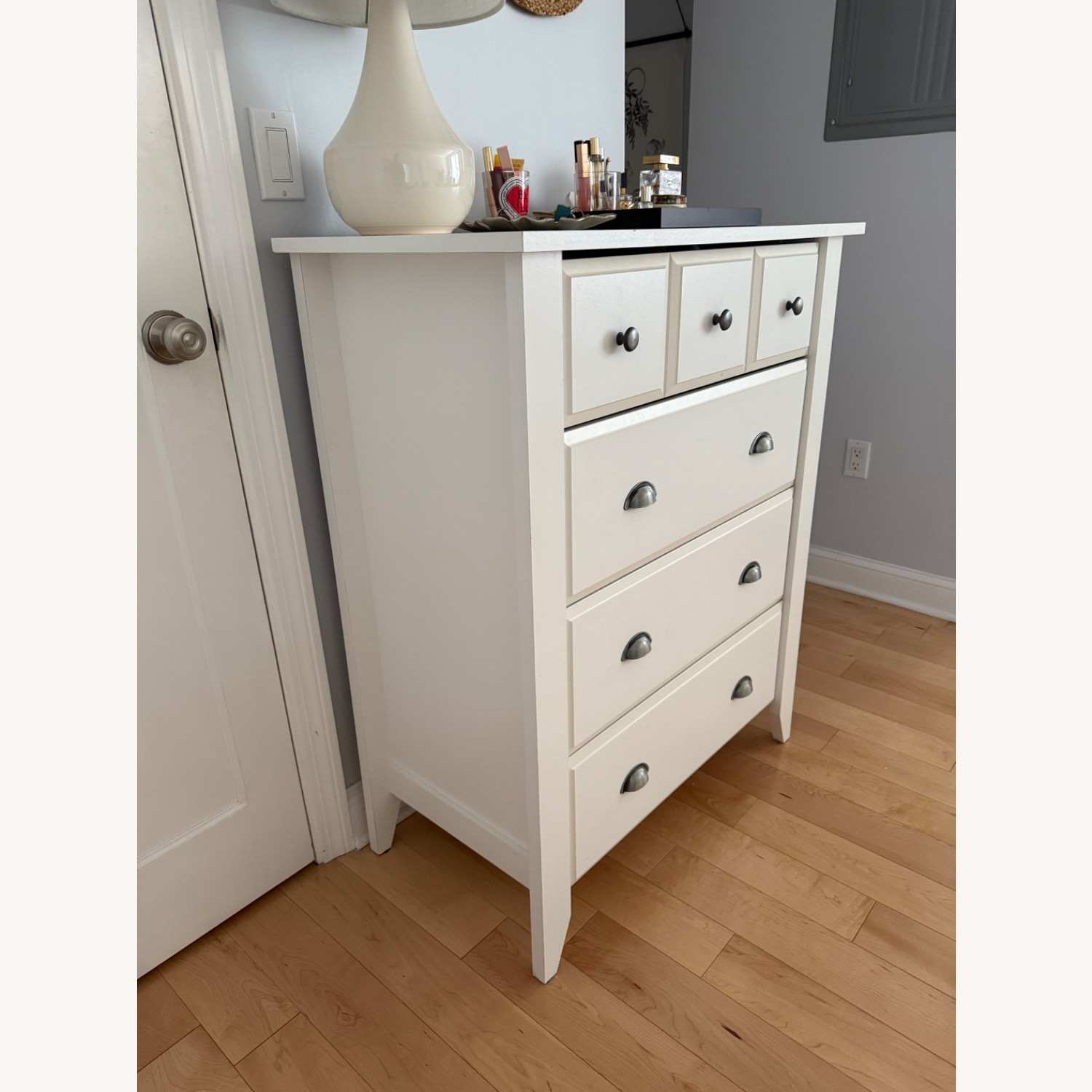 Wayfair Charlton Home White Dresser with Pewter Hardware - image-3