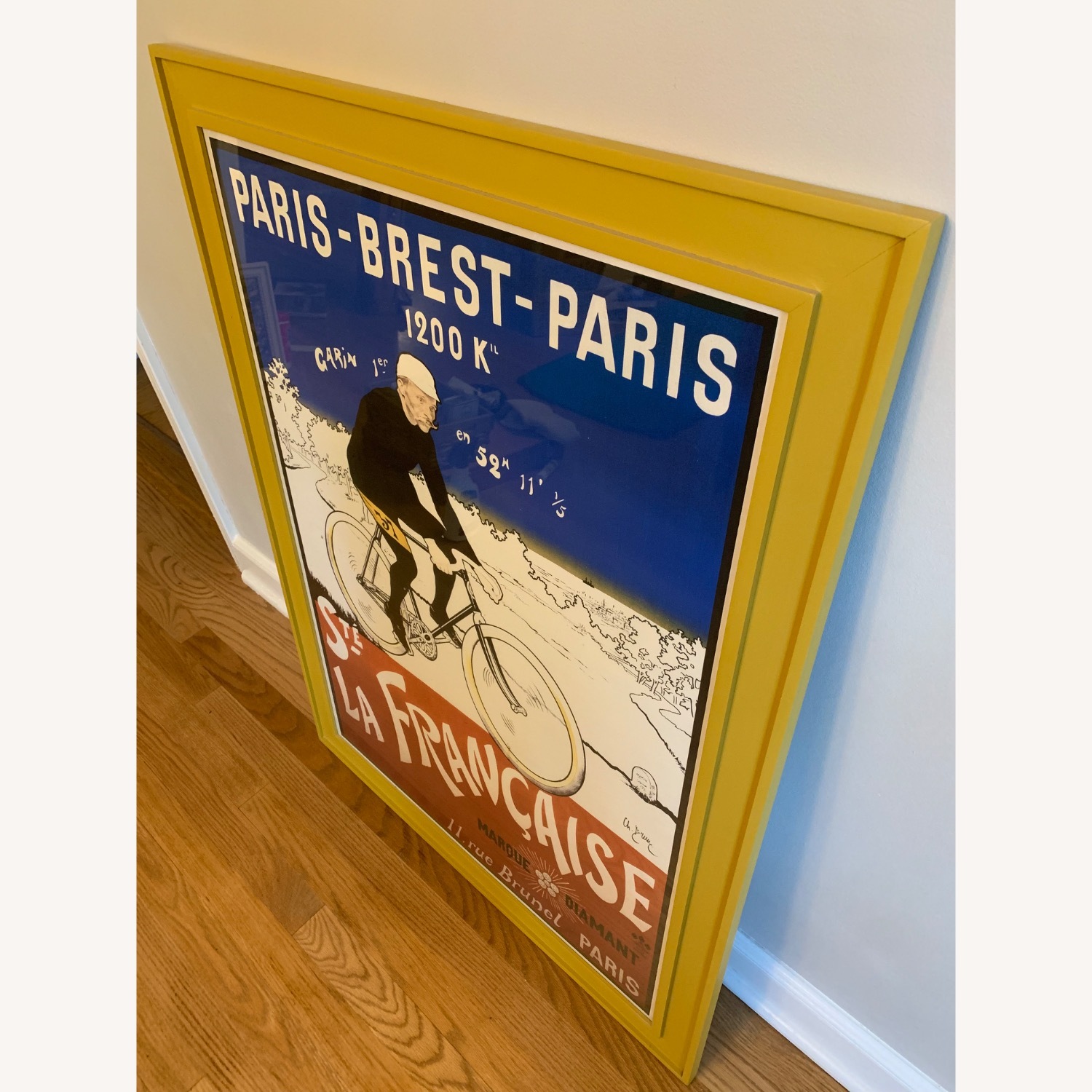 Vintage Style Paris Cyclist Print - image-2