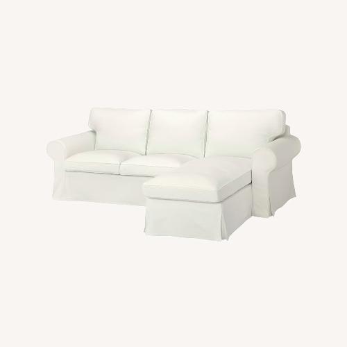 Used IKEA Uppland White Sofa with Chaise  for sale on AptDeco