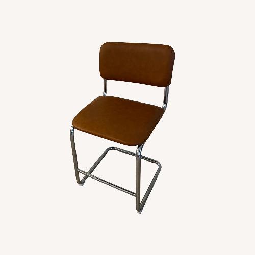 Used Bed Bath & Beyond Hayward Vegan Leather Counter Height Stool x2 for sale on AptDeco