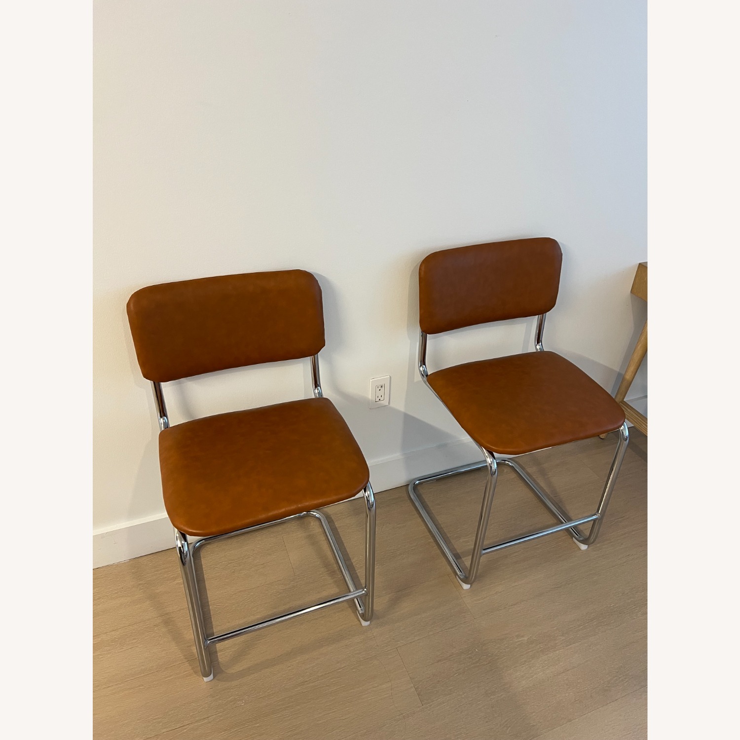 Bed Bath & Beyond Hayward Vegan Leather Counter Height Stool x2 - image-3