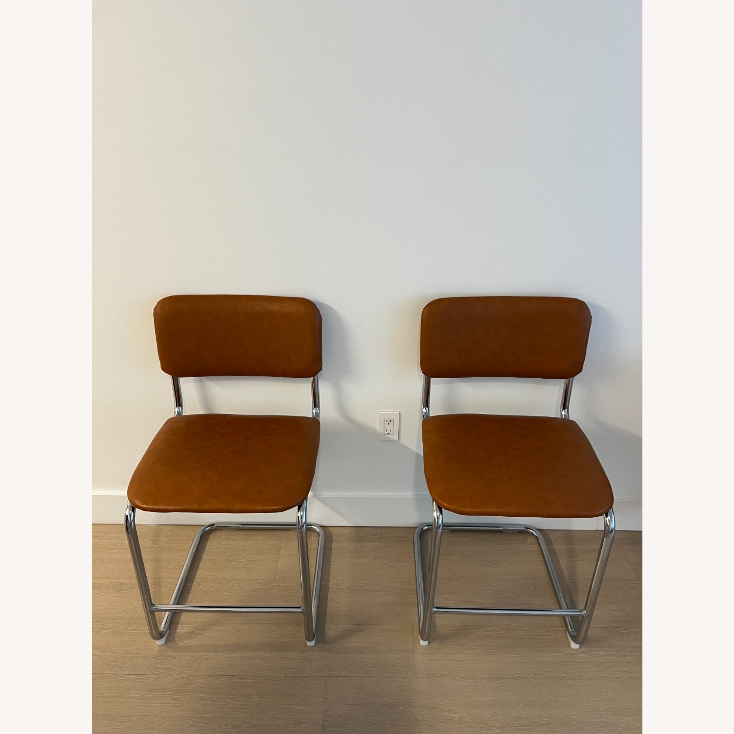 Bed Bath & Beyond Hayward Vegan Leather Counter Height Stool x2 - image-1