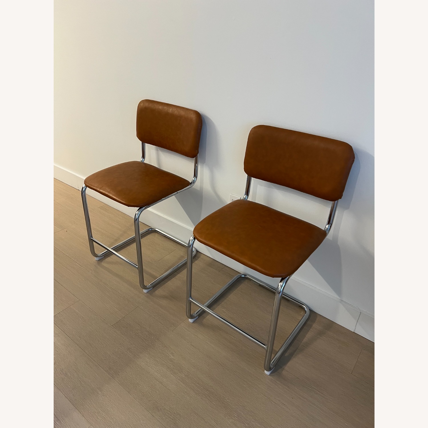 Bed Bath & Beyond Hayward Vegan Leather Counter Height Stool x2 - image-2