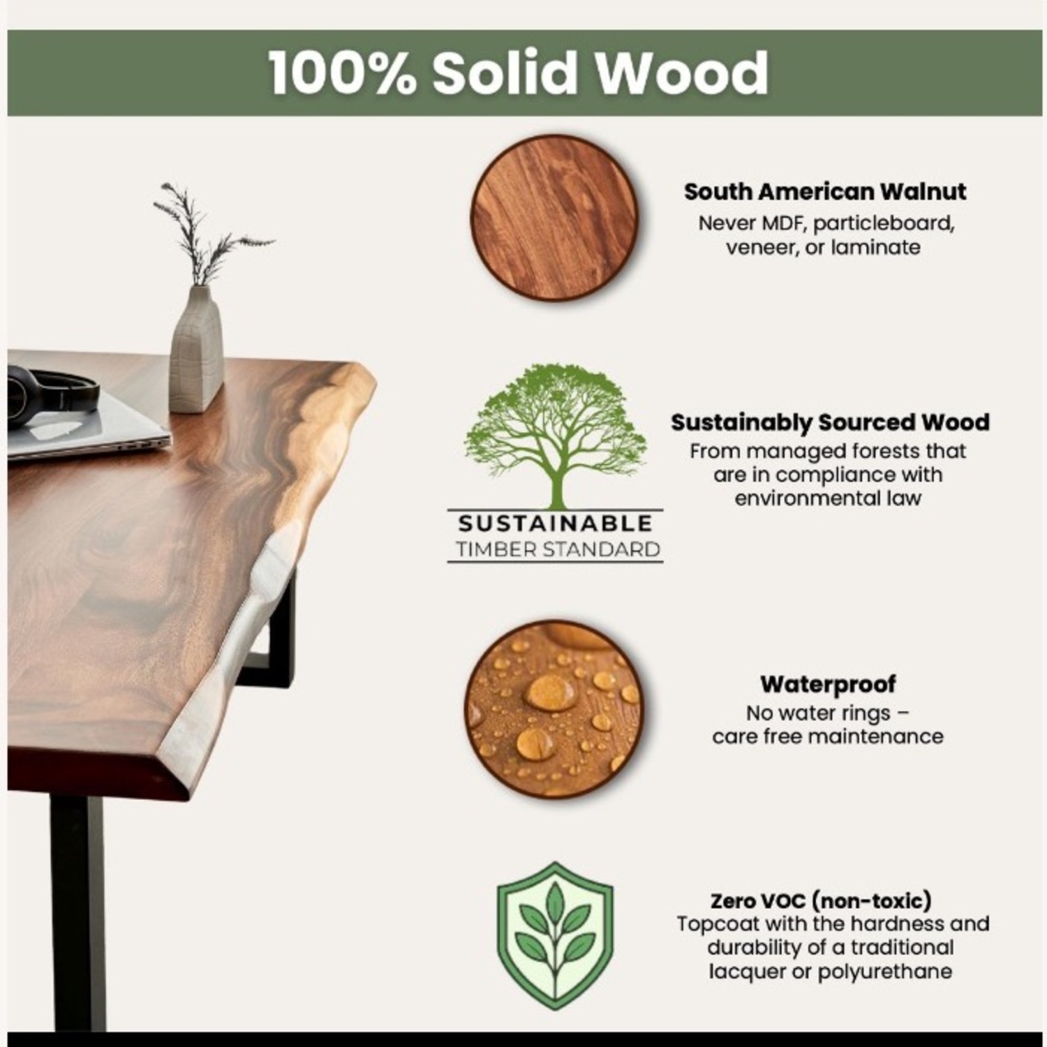 Coffee Table South American Walnut Live Edge - image-10