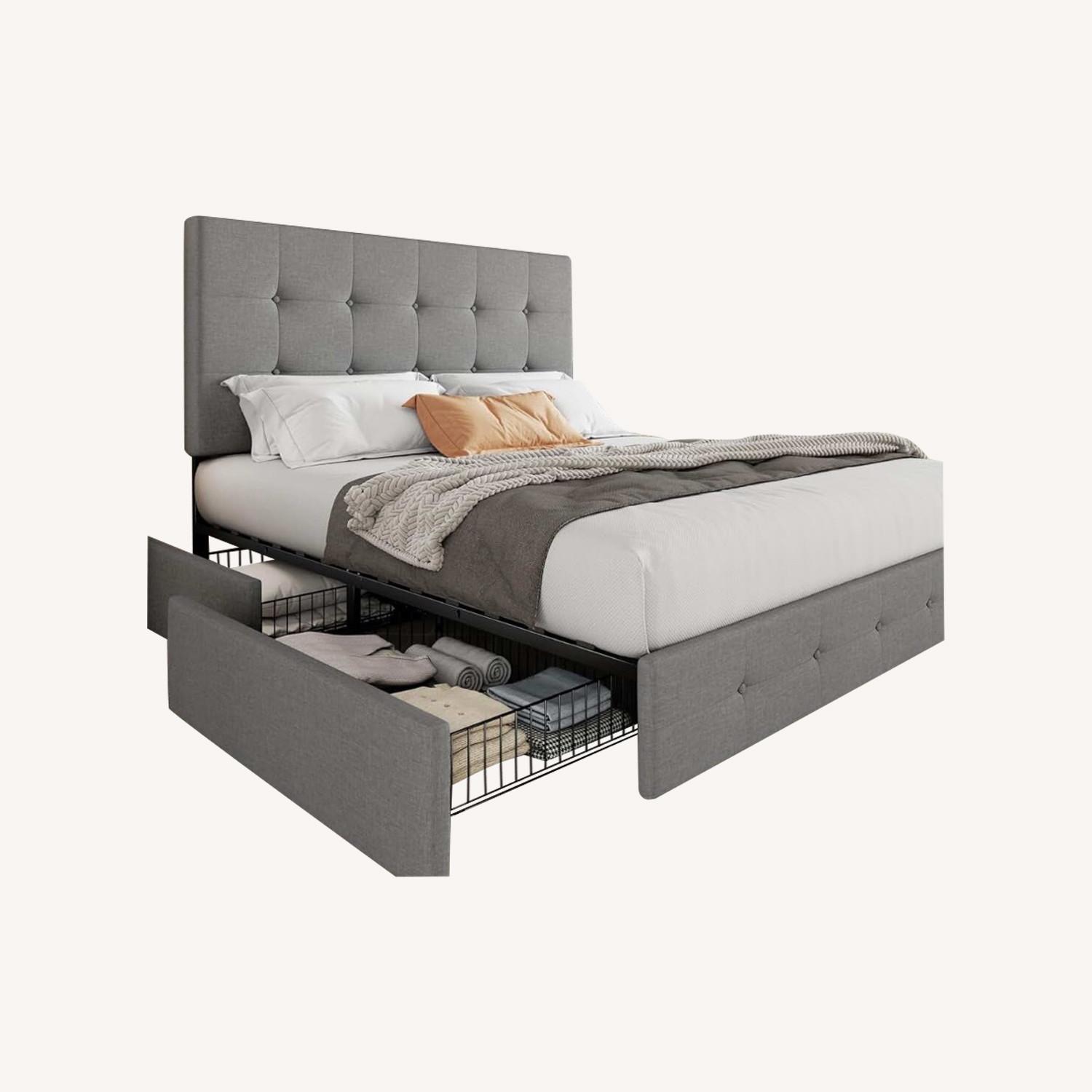 Queen Bed with Storage Drawers - image-0