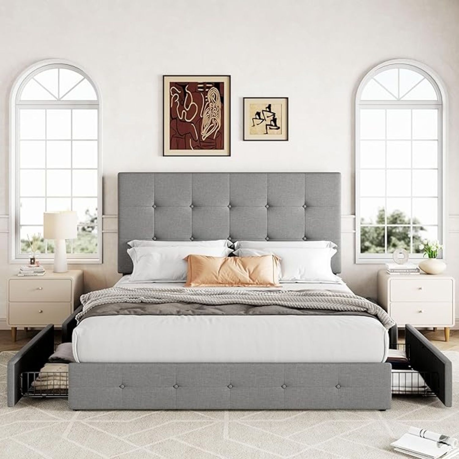 Queen Bed with Storage Drawers - image-5