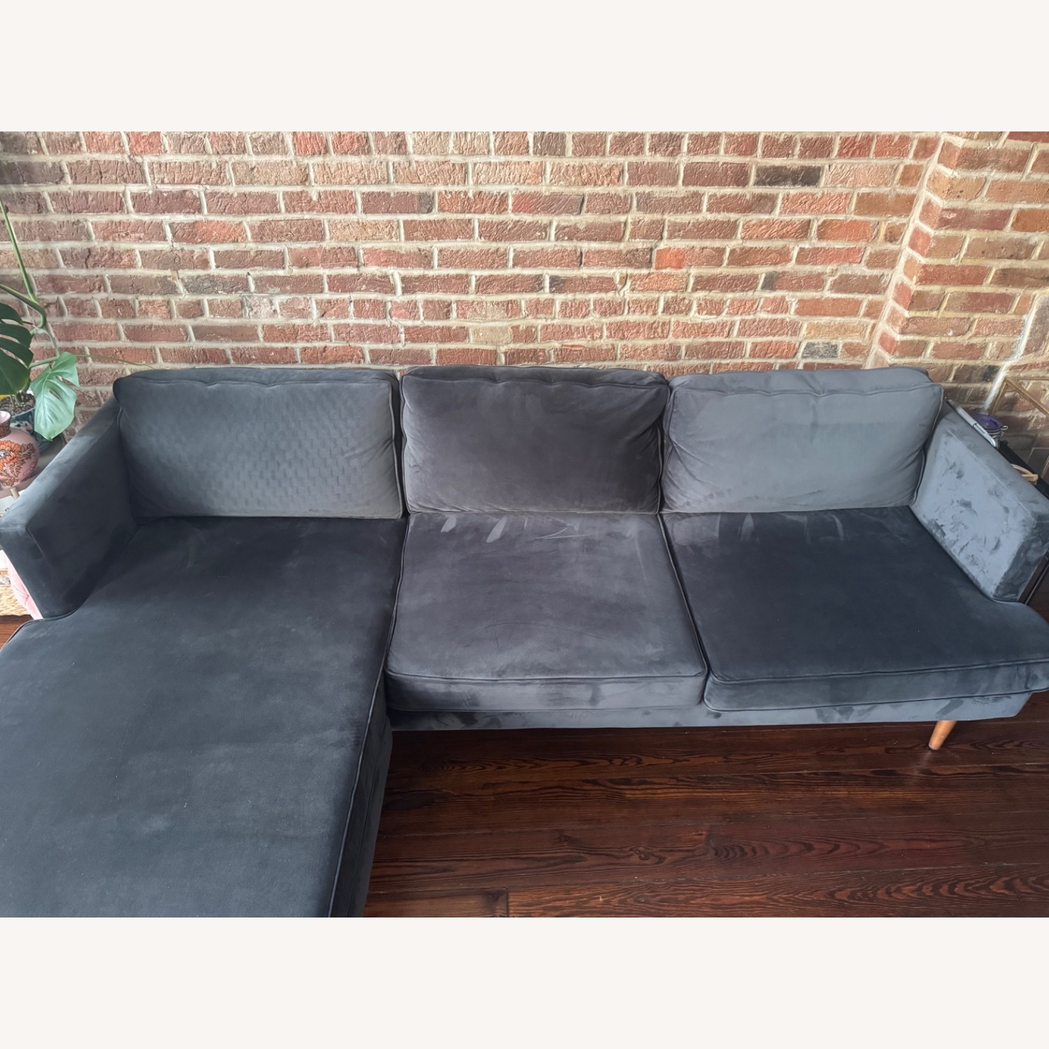 Joybird Sectional - Royale Gunmetal Velvet  - image-3