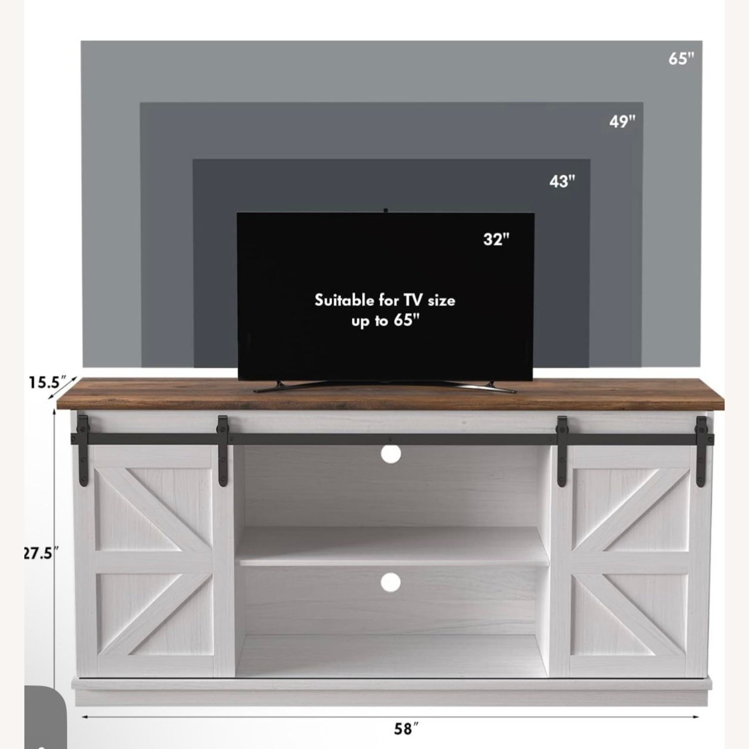 Amazon Jummico TV Stand for 65 Inch TV - image-5