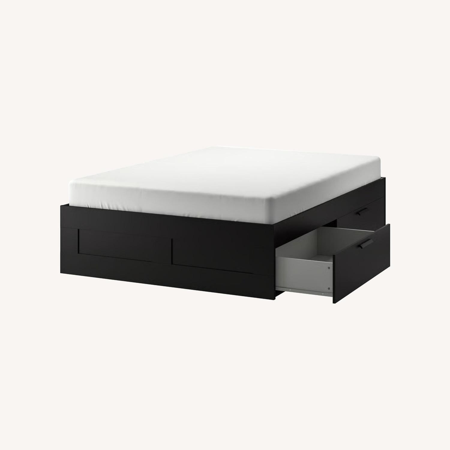 IKEA Full Brimnes Bed With Storage - image-0