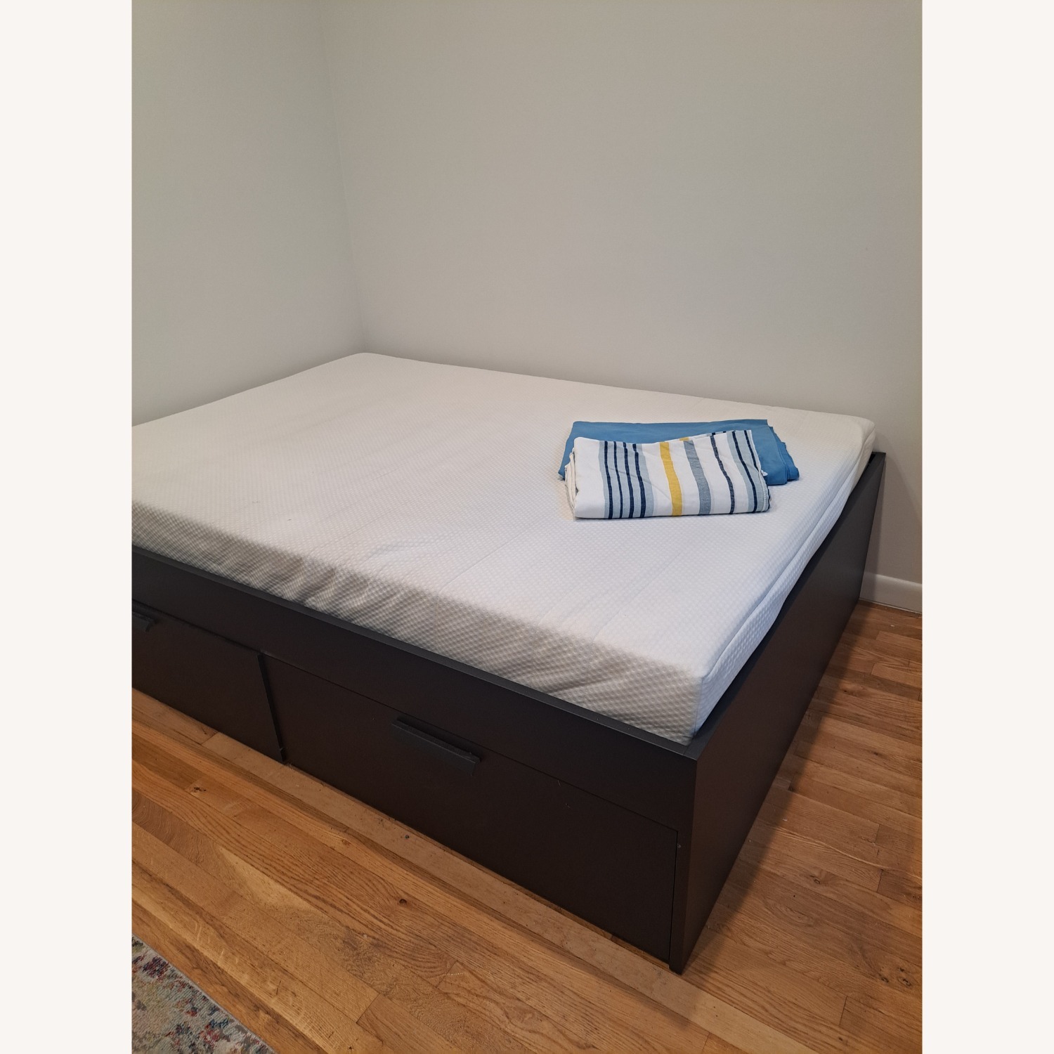 IKEA Full Brimnes Bed With Storage - image-1