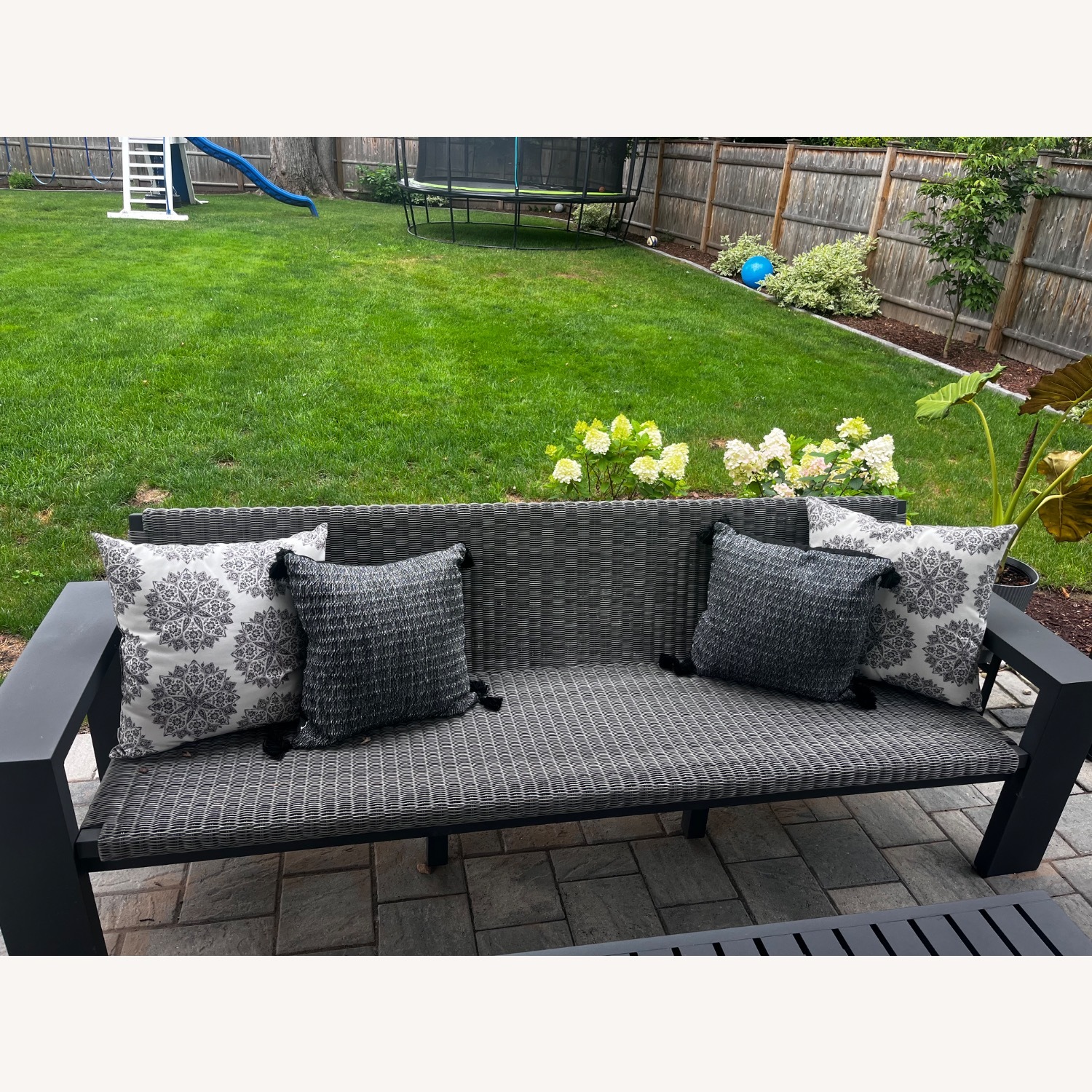 Williams Sonoma Larnaca Outdoor Slate Grey Sofa - image-1
