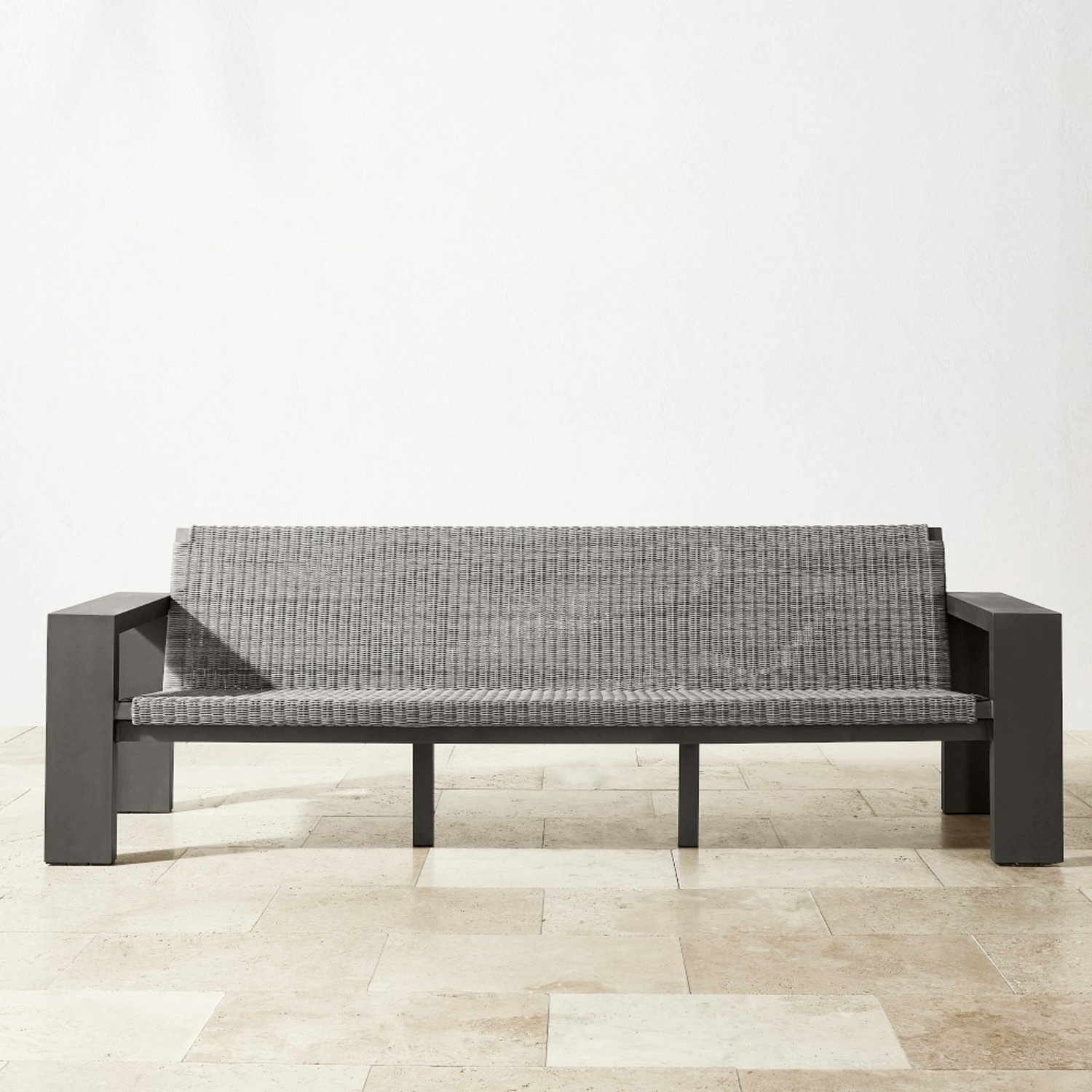 Williams Sonoma Larnaca Outdoor Slate Grey Sofa - image-4