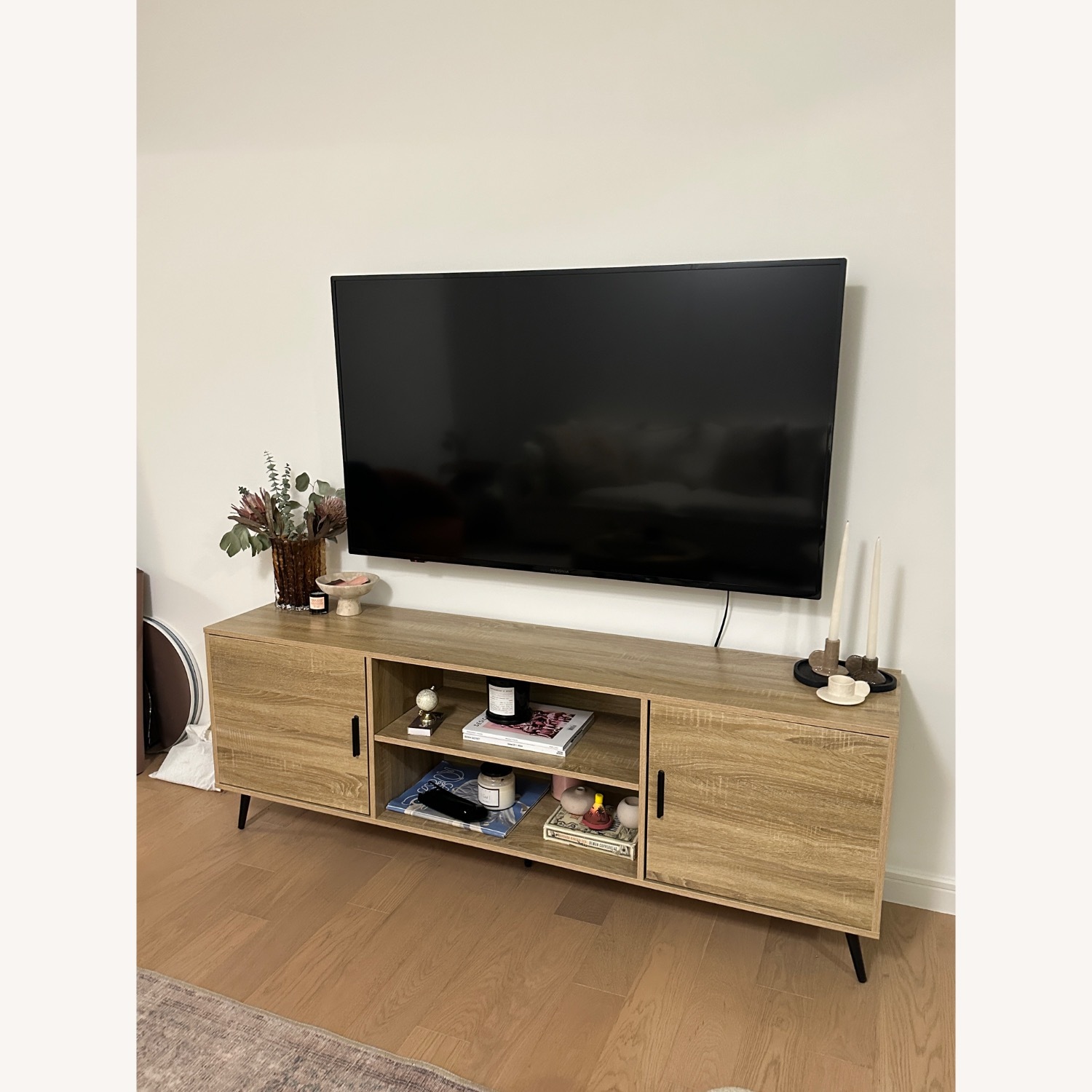 Light Wood Console Table - image-1