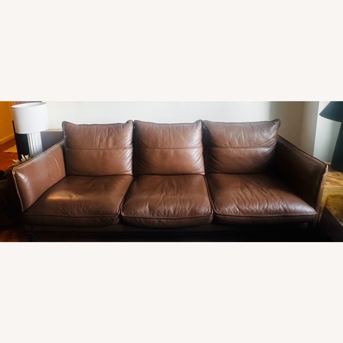 Used Kettner Brown Leather 3-Seat Sofa   for sale on AptDeco