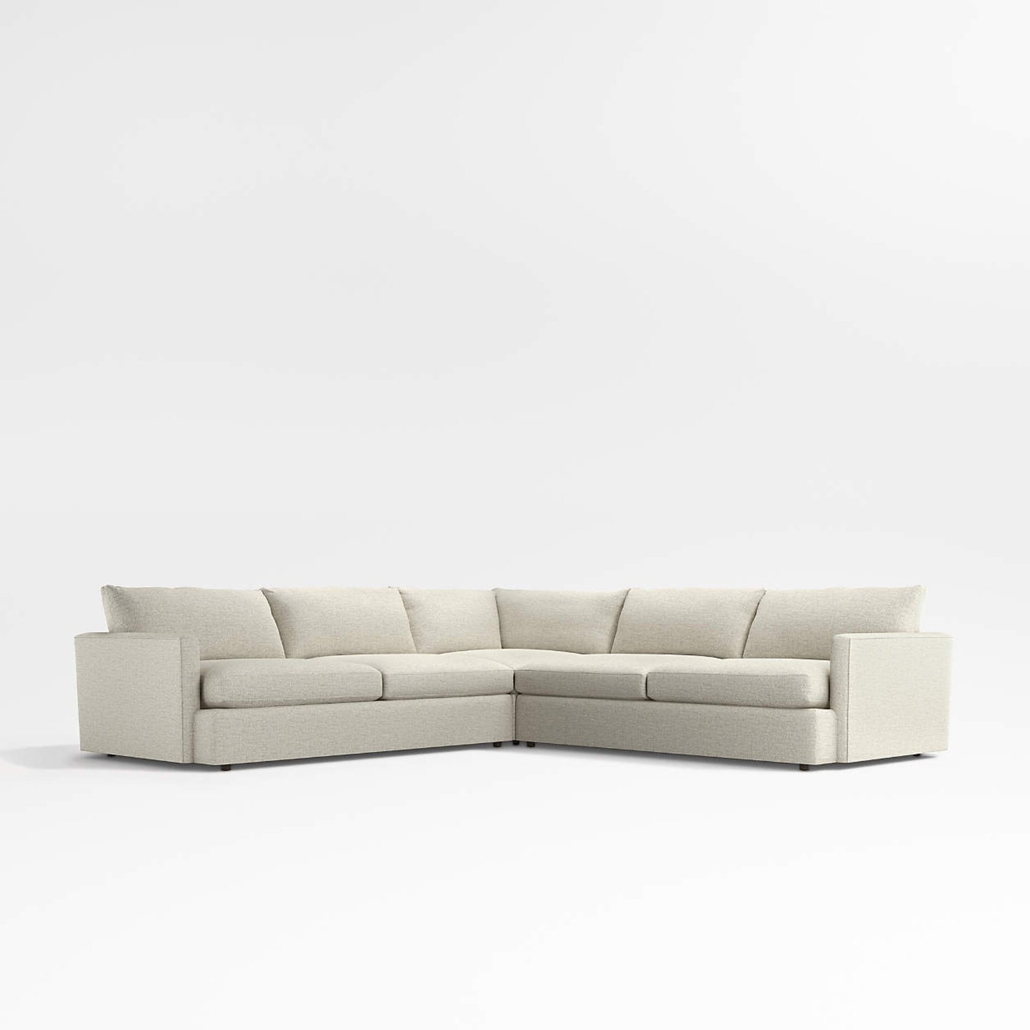 Crate & Barrel Grey Sectional - image-4