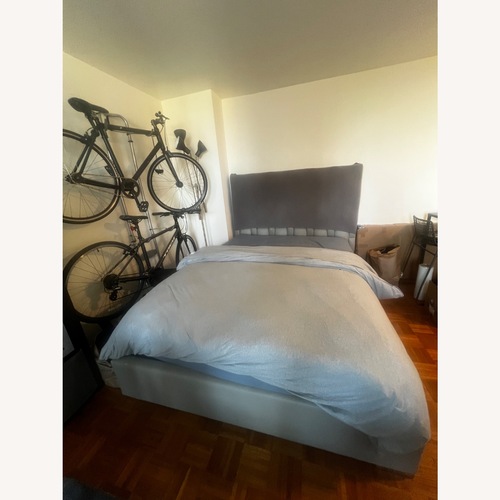 Used Queen Upholstered Platform Bed for sale on AptDeco