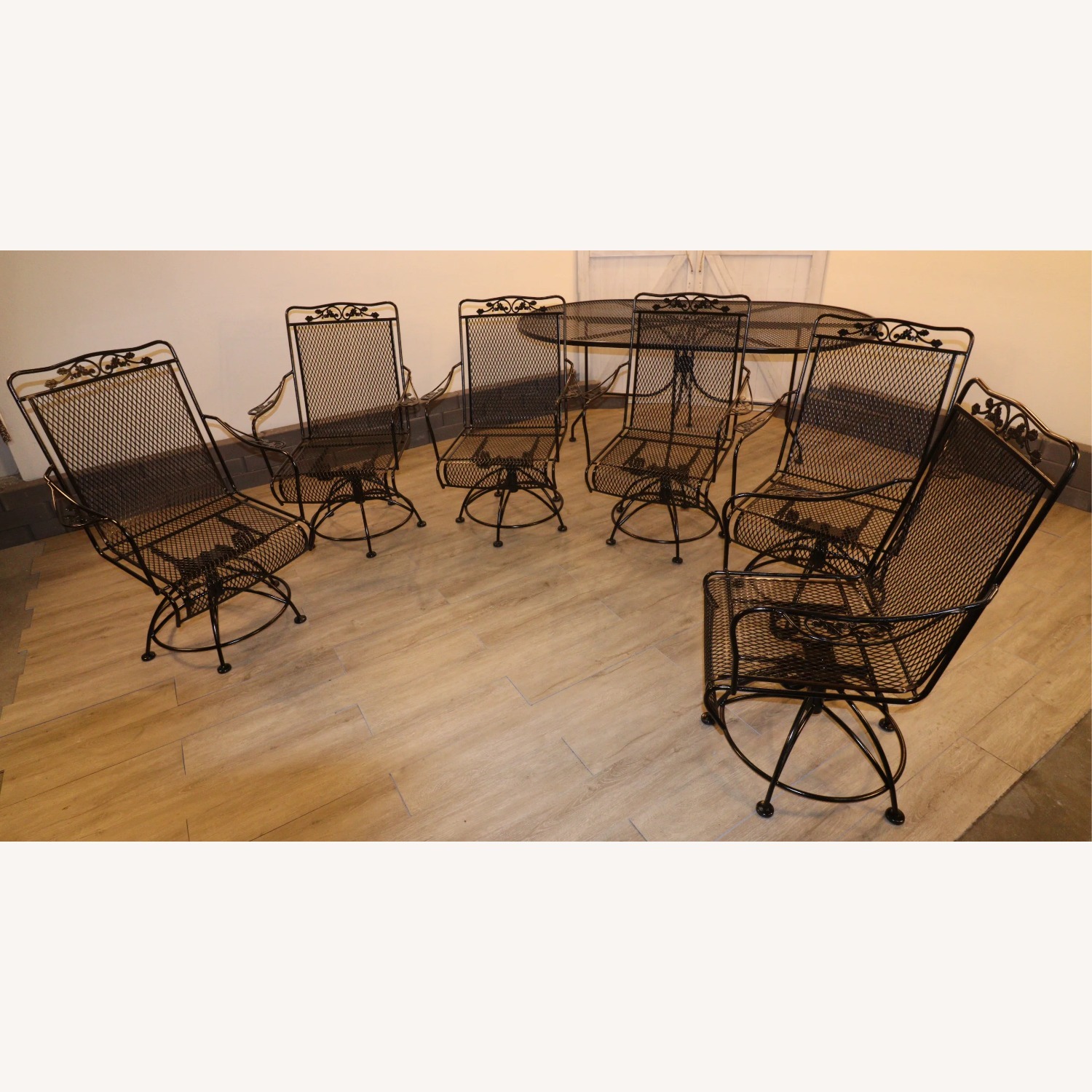 Meadow Craft "Dogwood" iron Family Patio Set - image-10