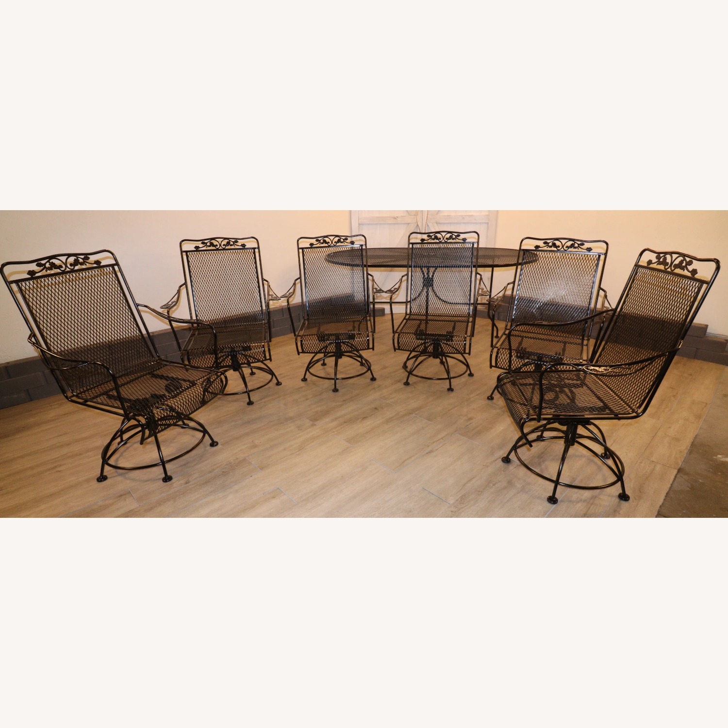 Meadow Craft "Dogwood" iron Family Patio Set - image-8