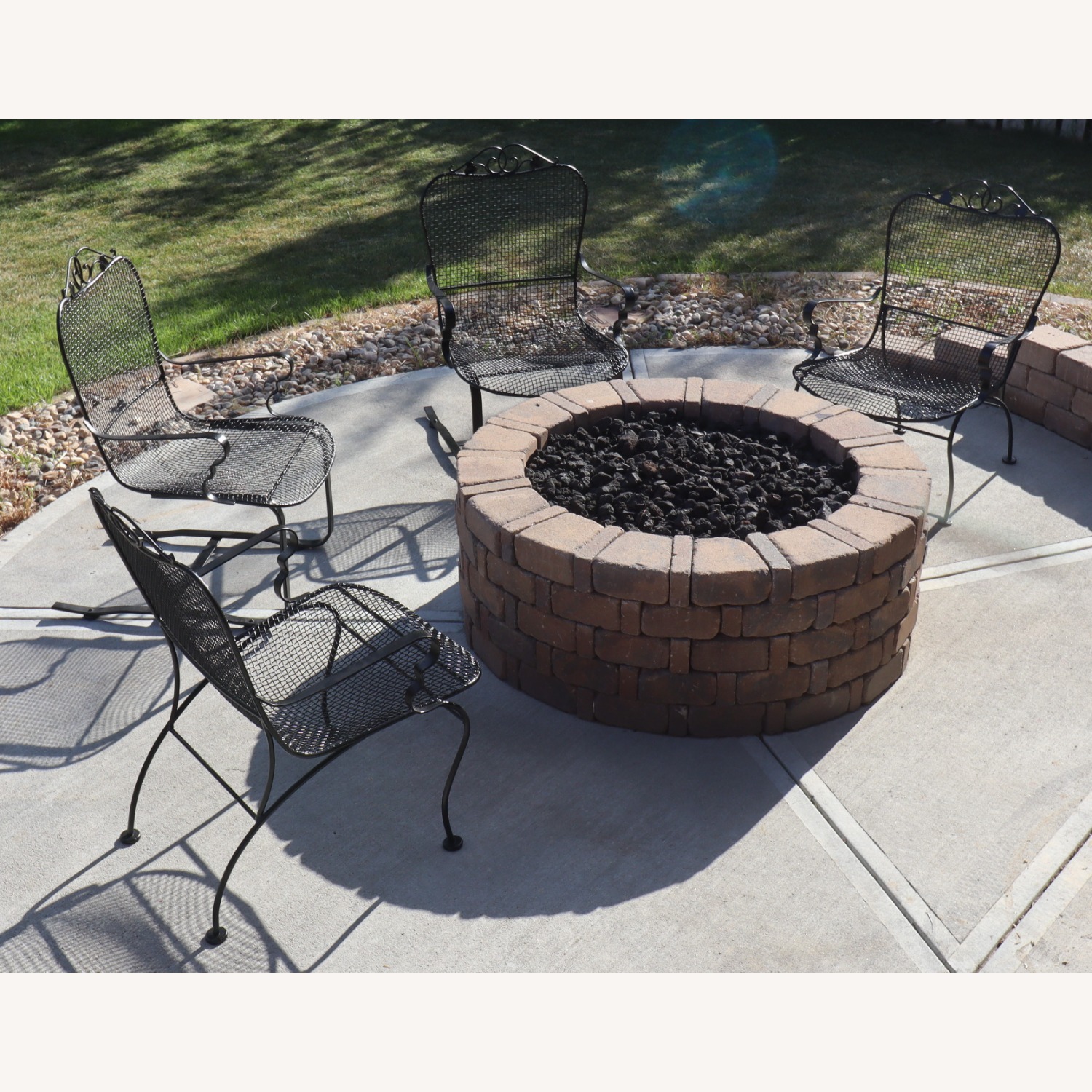 Russell Woodard Wrought Iron Sculptura Patio Set - image-6