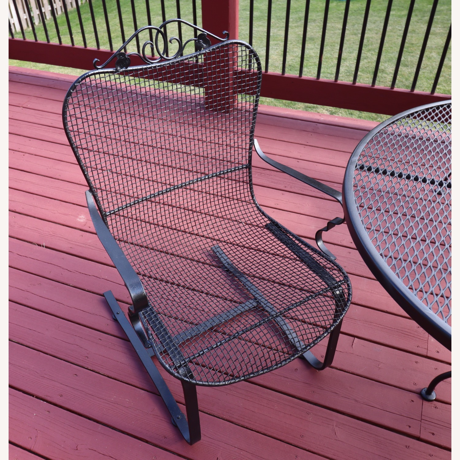 Russell Woodard Wrought Iron Sculptura Patio Set - image-4