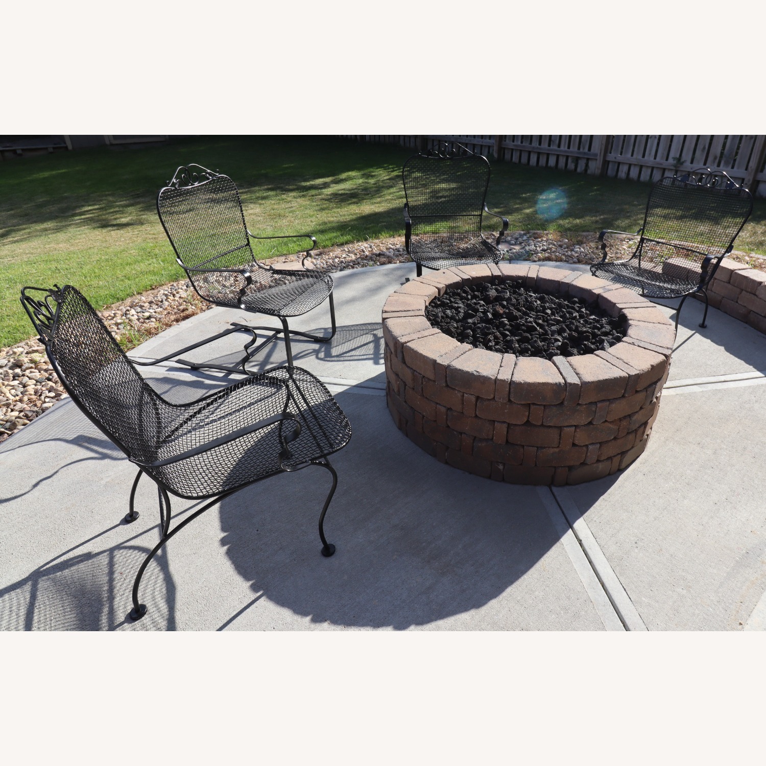 Russell Woodard Wrought Iron Sculptura Patio Set - image-5