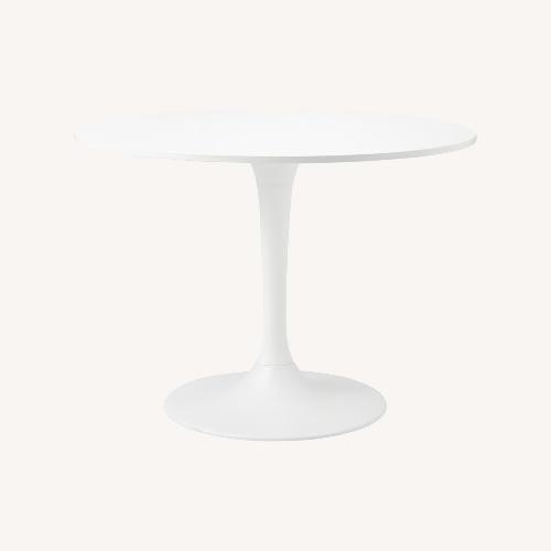 Used IKEA DOCKSTA White Round Table for sale on AptDeco
