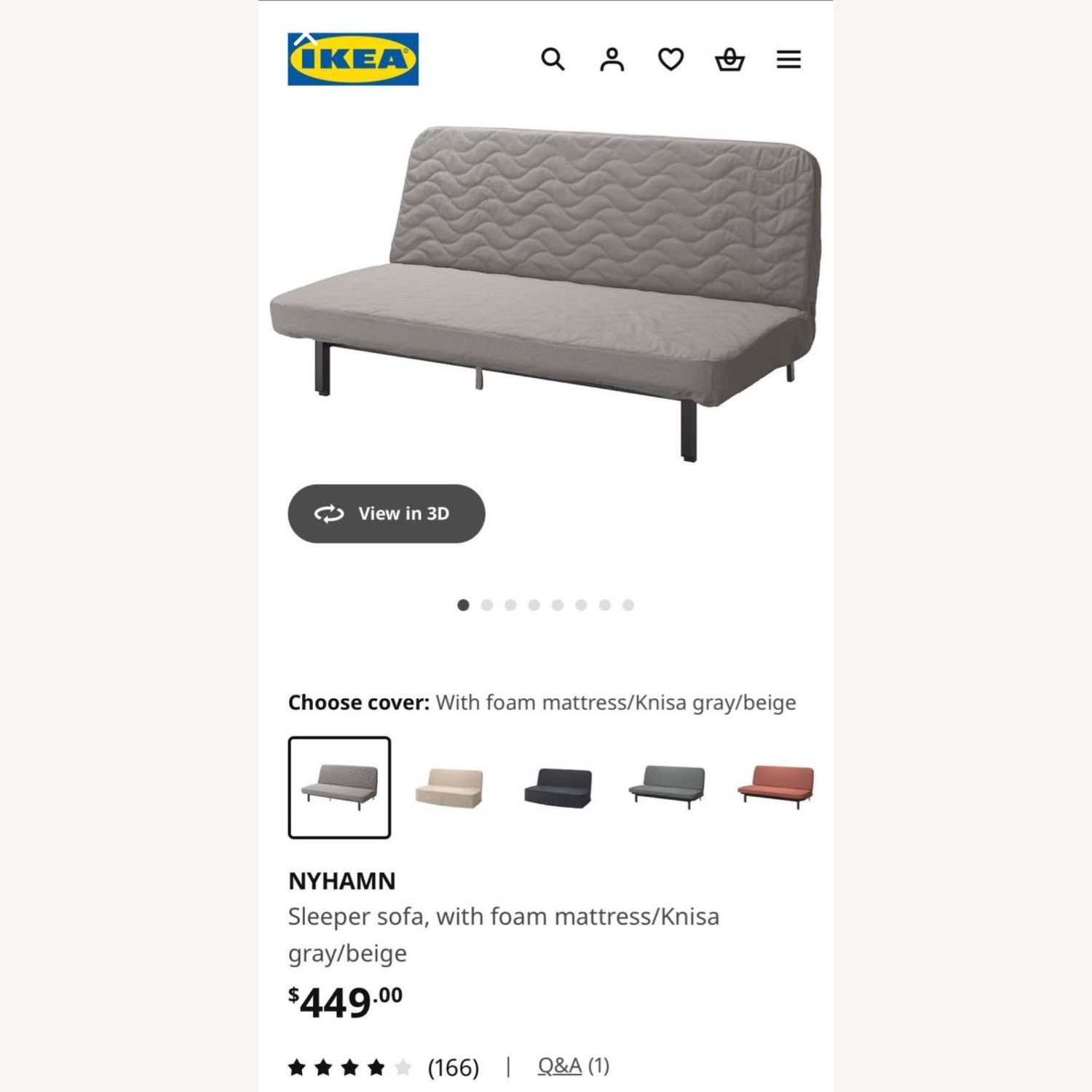 IKEA NYHAMN Sleeper Sofa - image-4