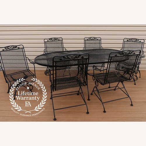 Used Meadow Craft Acorn and Oak Leaf Family Patio Set for sale on AptDeco
