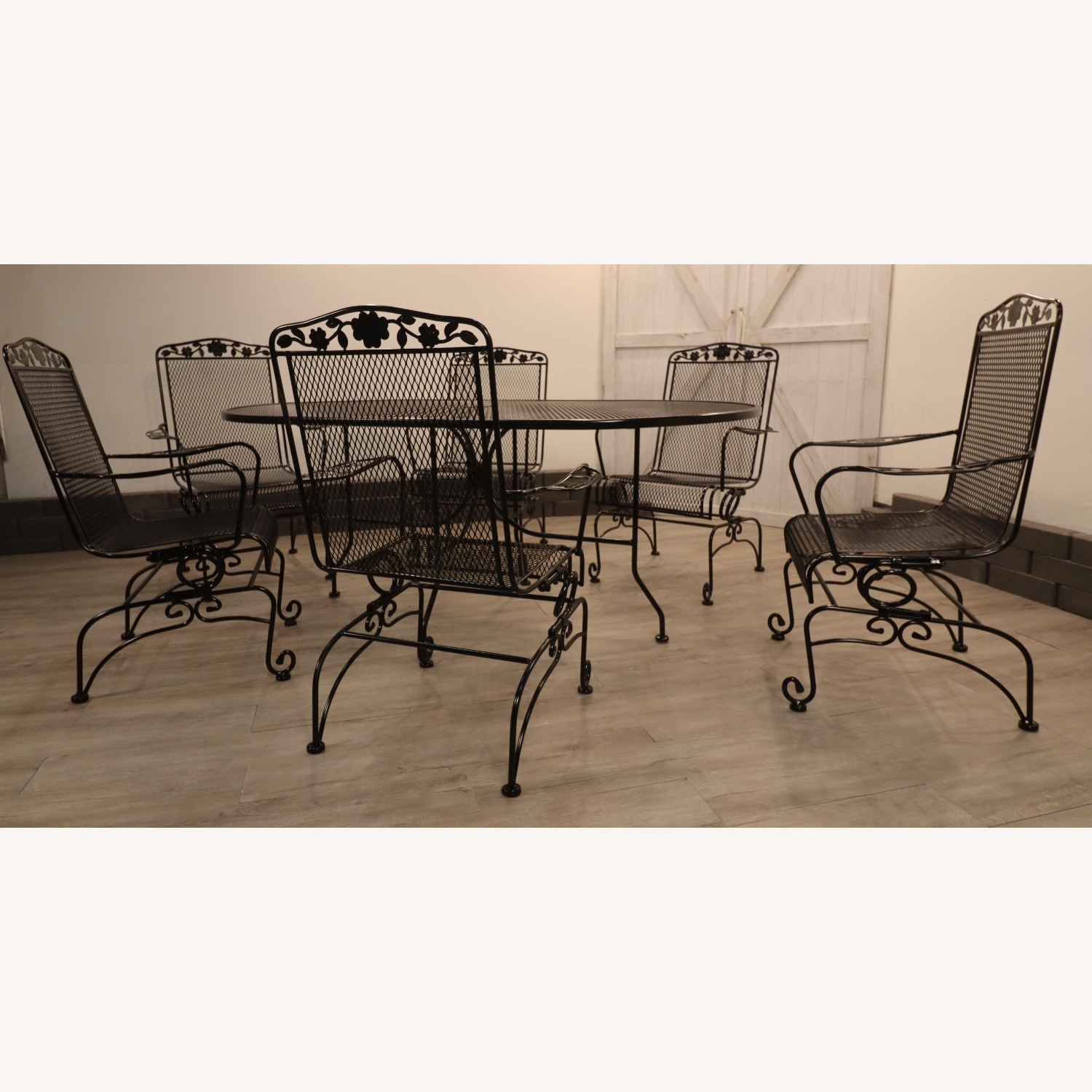 Rare Vintage Scroll FootedFamily Patio Set - image-9