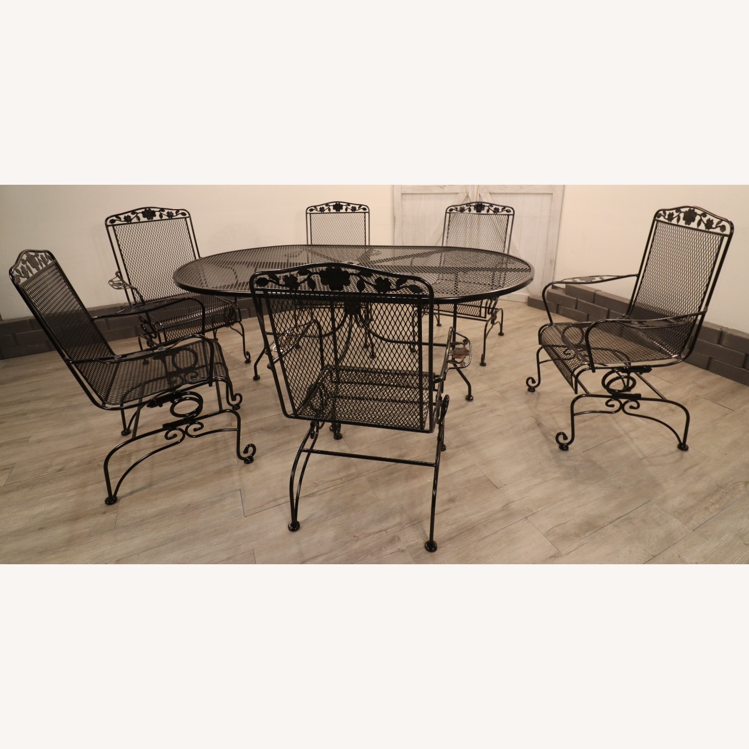 Rare Vintage Scroll FootedFamily Patio Set - image-1