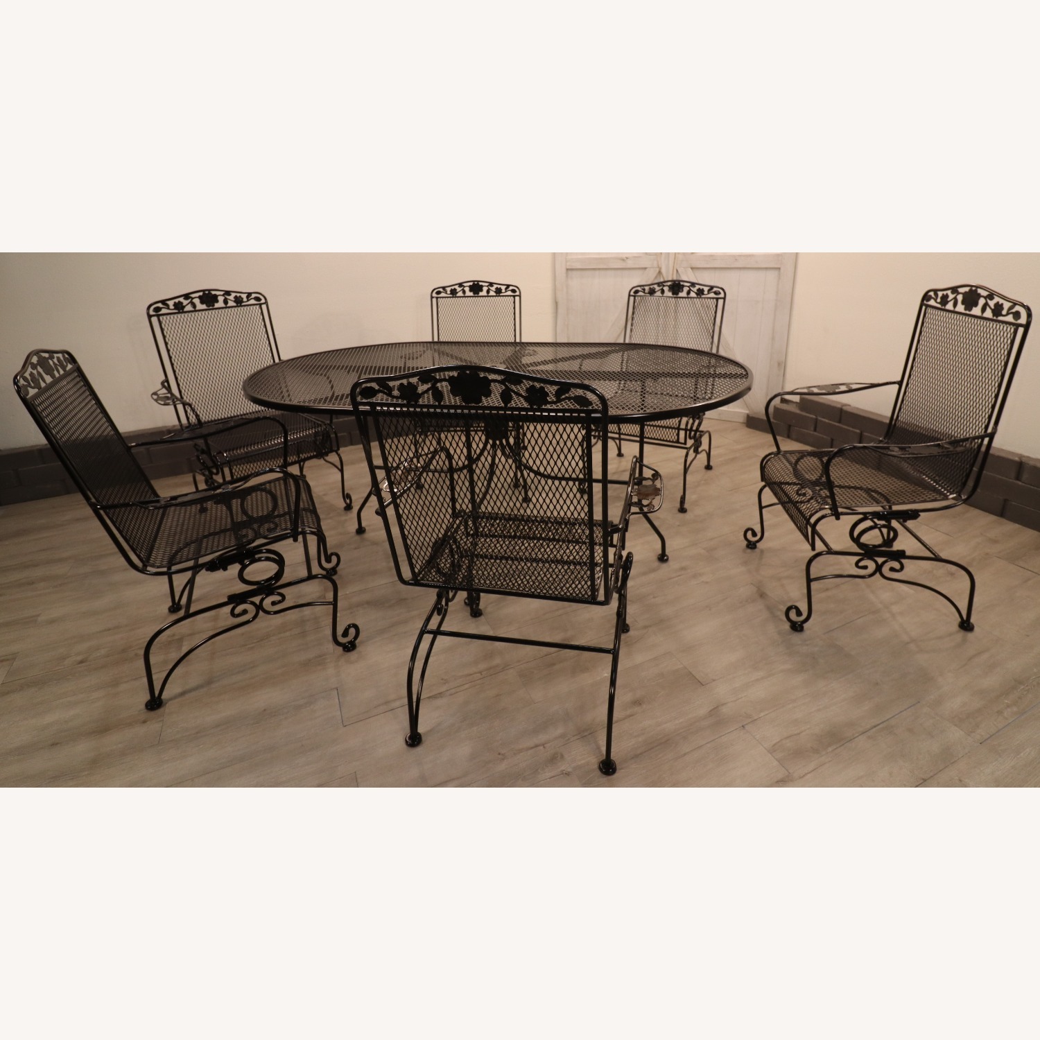 Rare Vintage Scroll FootedFamily Patio Set - image-2