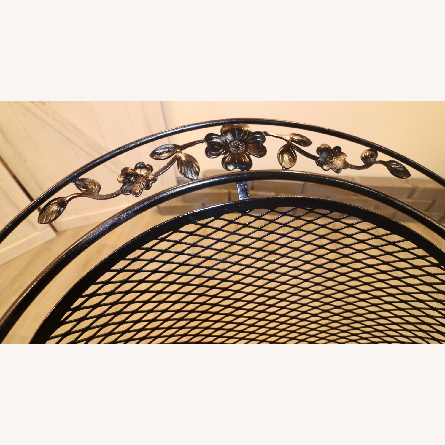 Woodard "Peony Flower" Wrought Iron Barrel Chairs - image-11