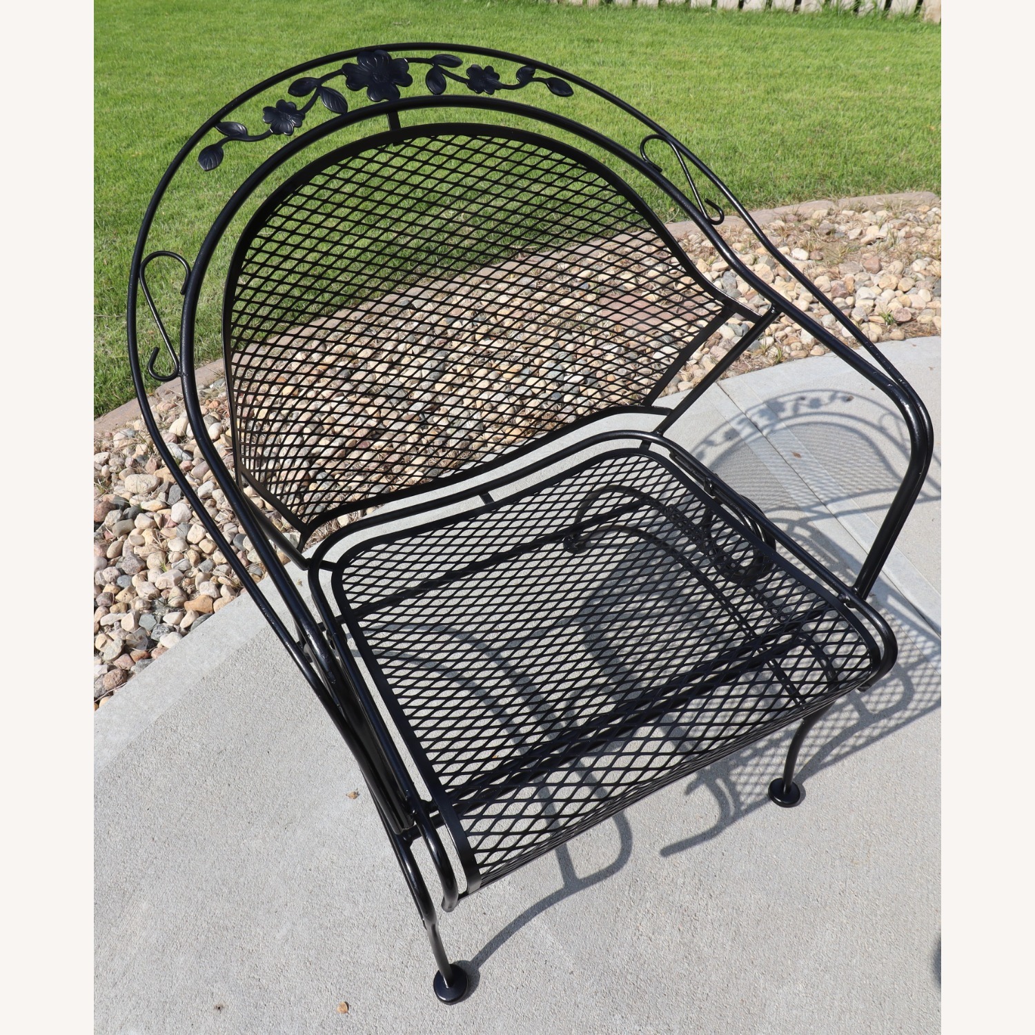 Woodard "Peony Flower" Wrought Iron Barrel Chairs - image-6