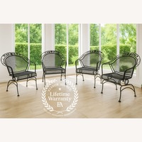 Woodard "Peony Flower" Wrought Iron Barrel Chairs