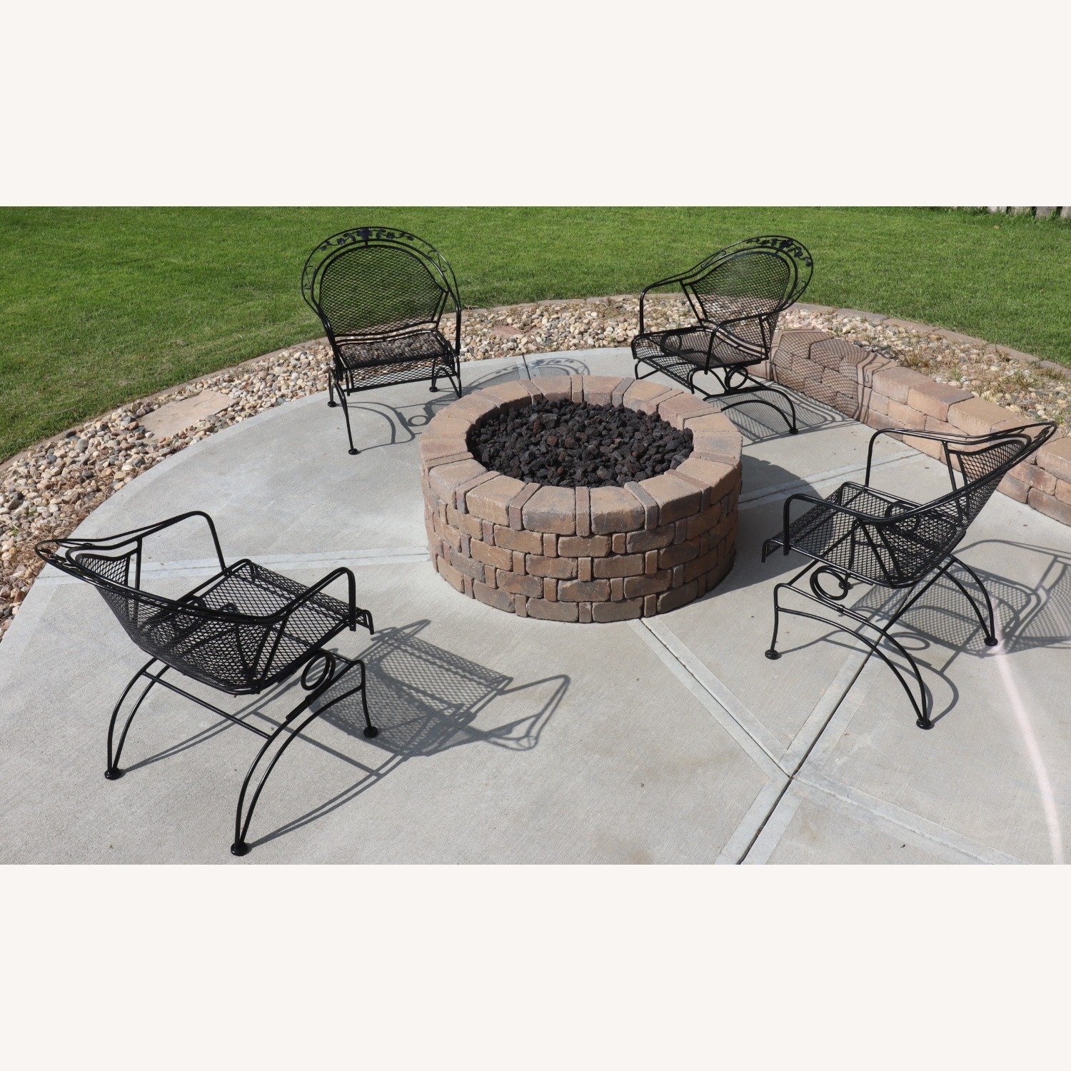 Woodard "Peony Flower" Wrought Iron Barrel Chairs - image-2