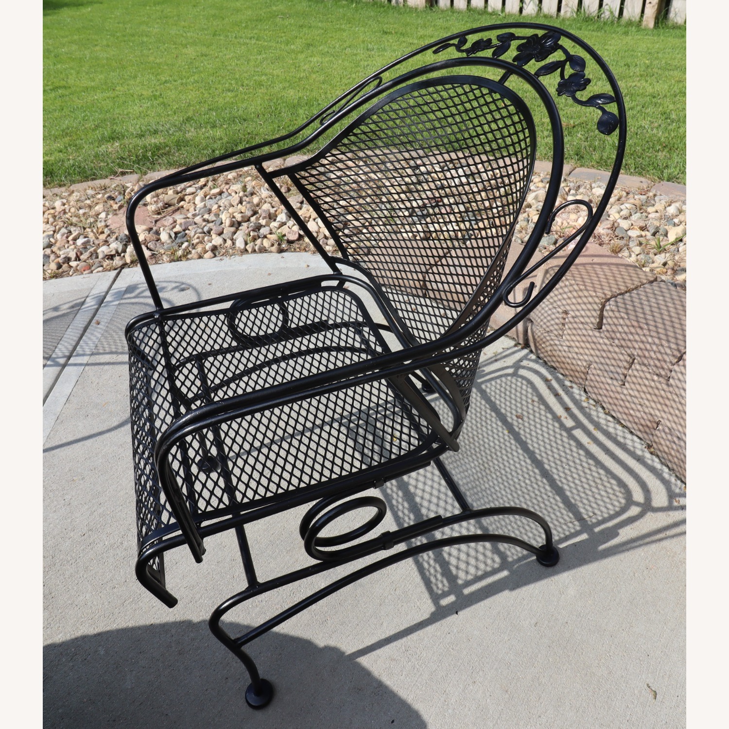 Woodard "Peony Flower" Wrought Iron Barrel Chairs - image-12